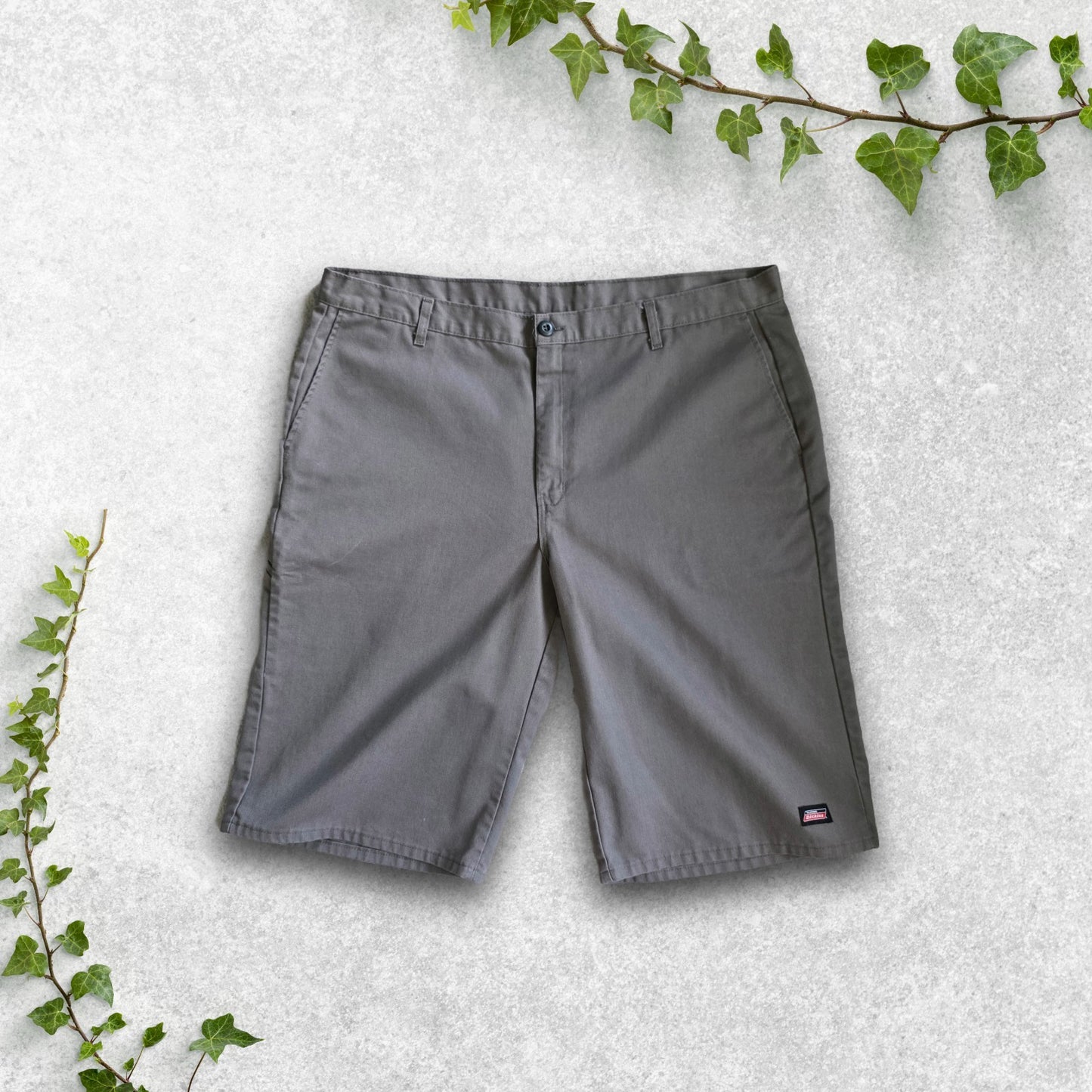 Dickies Cargo Shorts Grey W44 Long Inseam Utility Pocket Workwear Style