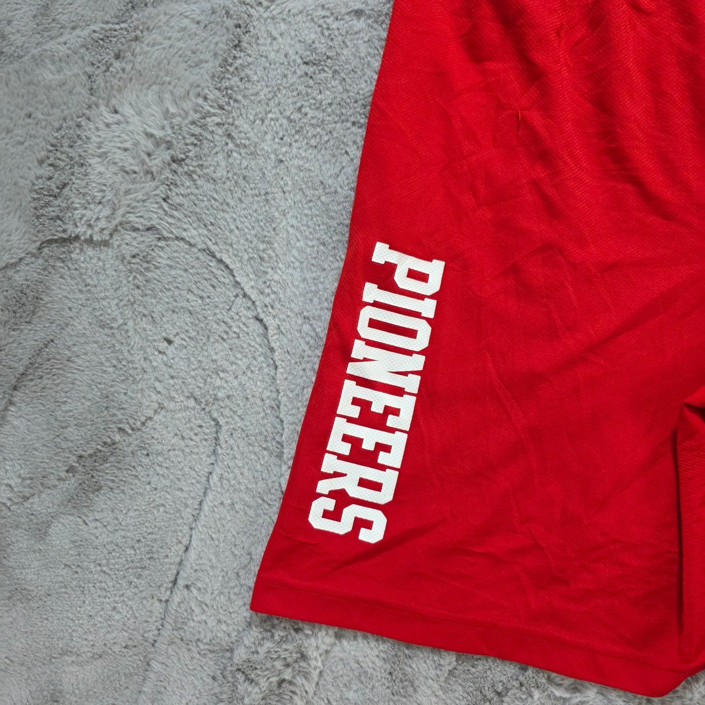 Champion Pioneers Red Mesh Sports Shorts W30 Vintage Style Basketball Gym