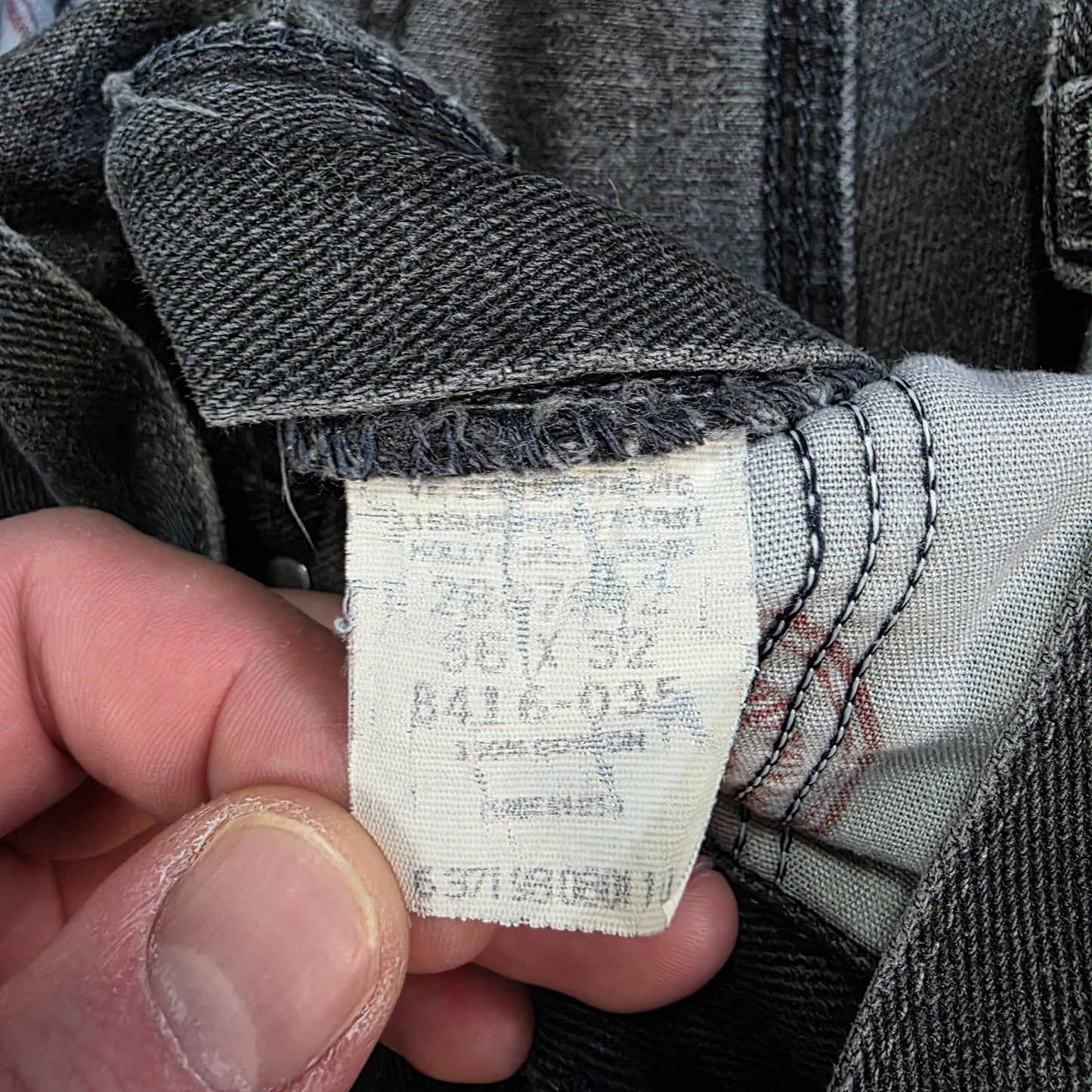 Vintage Lee Dungarees Carpenter Jeans Black W36 L32 Straight Leg USA Made