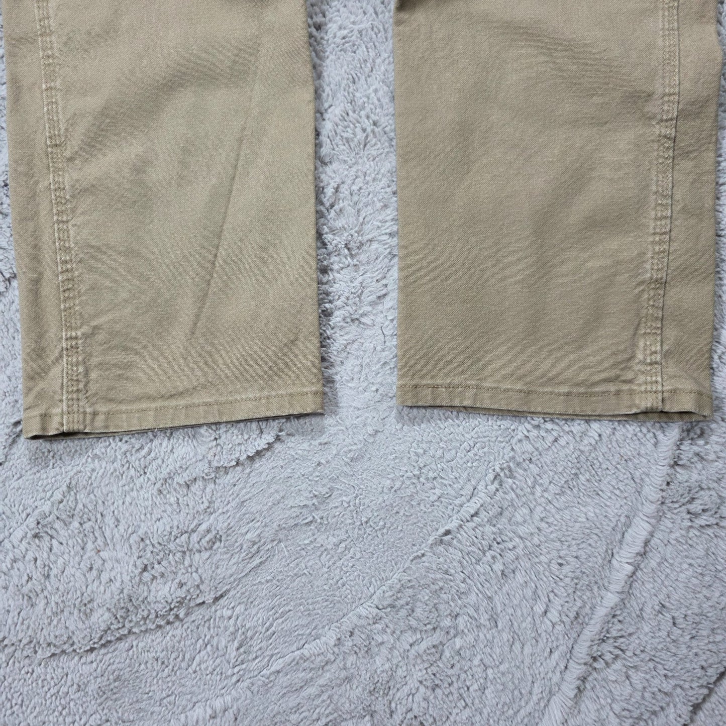 Wrangler Carpenter Beige Workwear Jeans W35 L32 Mexico 99% Cotton Straight Fit