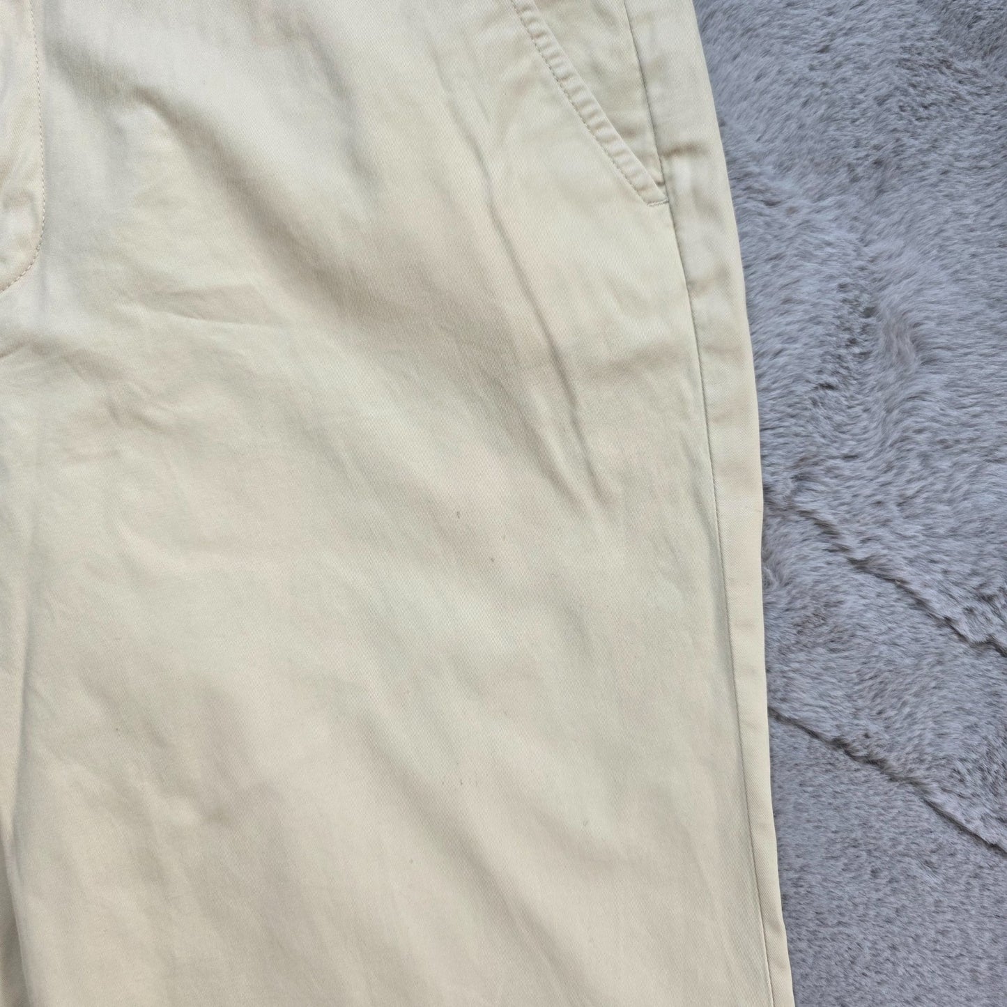Lauren Ralph Lauren Beige Cotton Trousers US 8 (UK 12) W32 L26 Cropped Chinos