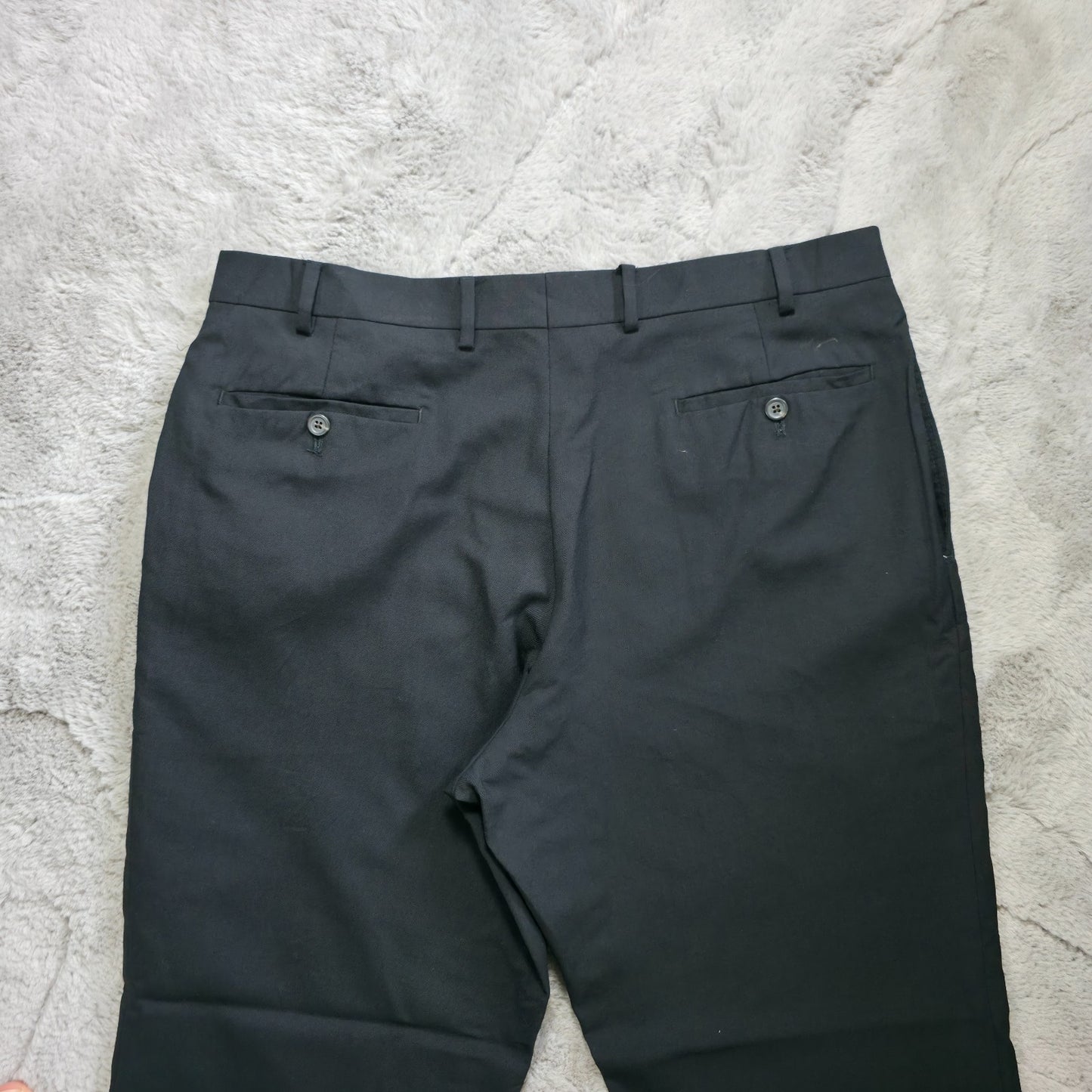 Lauren Ralph Lauren Men’s Black Wool Total Comfort Suit Dress Trousers W36 L30
