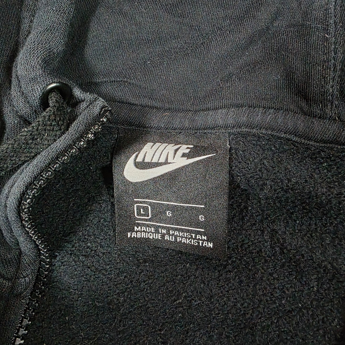 Nike Men’s Black Half Zip Hoodie Size L 🖤 Pullover Sweatshirt Kangaroo Pocket