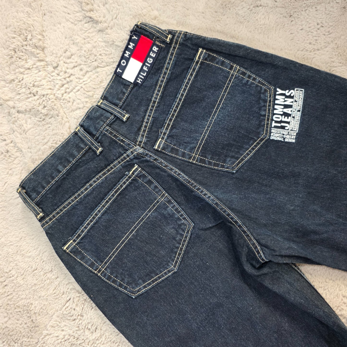 Tommy Hilfiger USA Made Baggy Relaxed Fit Blue Denim Jeans W29 L32 (Actual 29x36