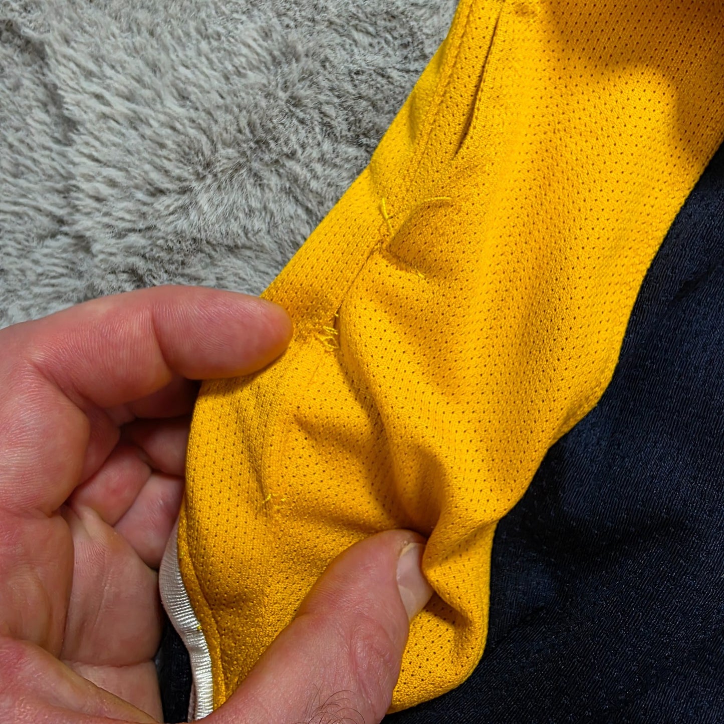 C9 by Champion mesh shorts navy yellow size S (W25) drawstring gym athletic spor