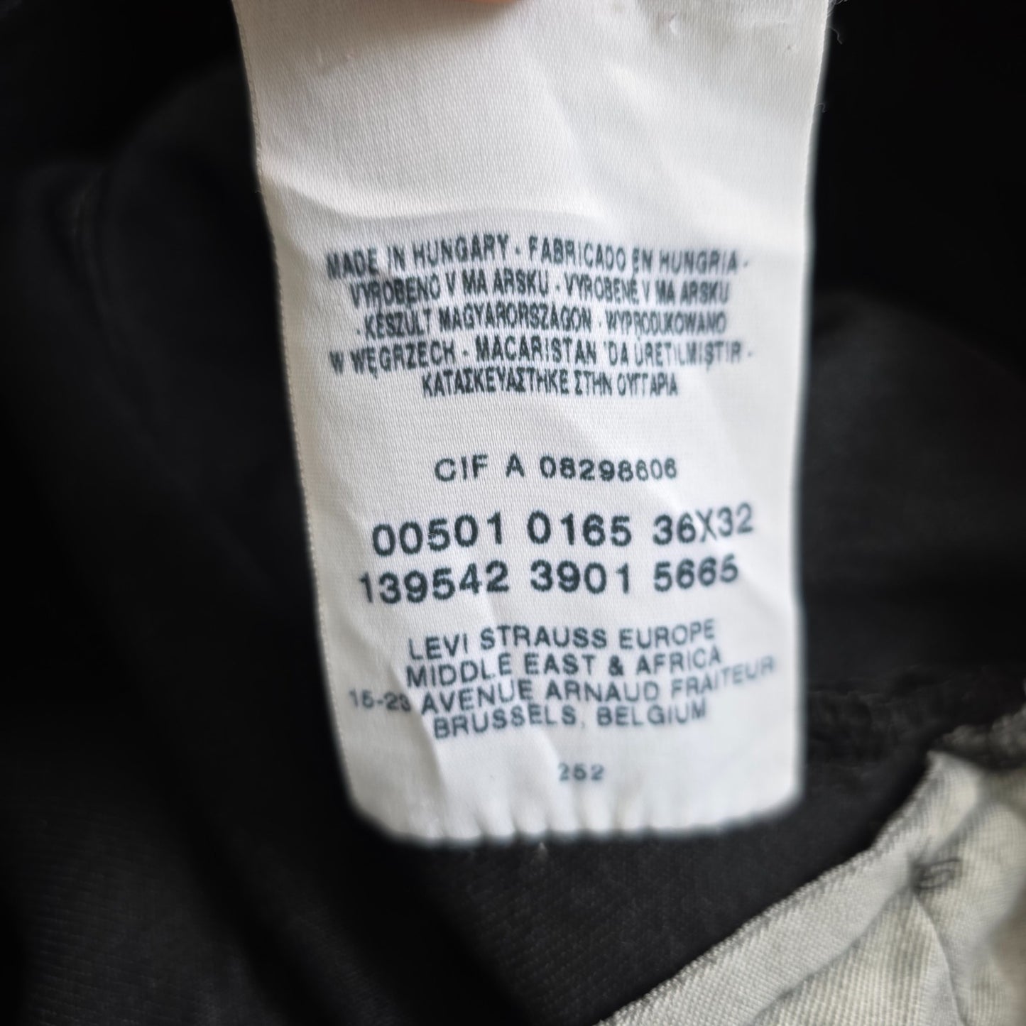 Levi’s 501 Jeans W34 (W36) L31 Black Straight Leg Button Fly Vintage