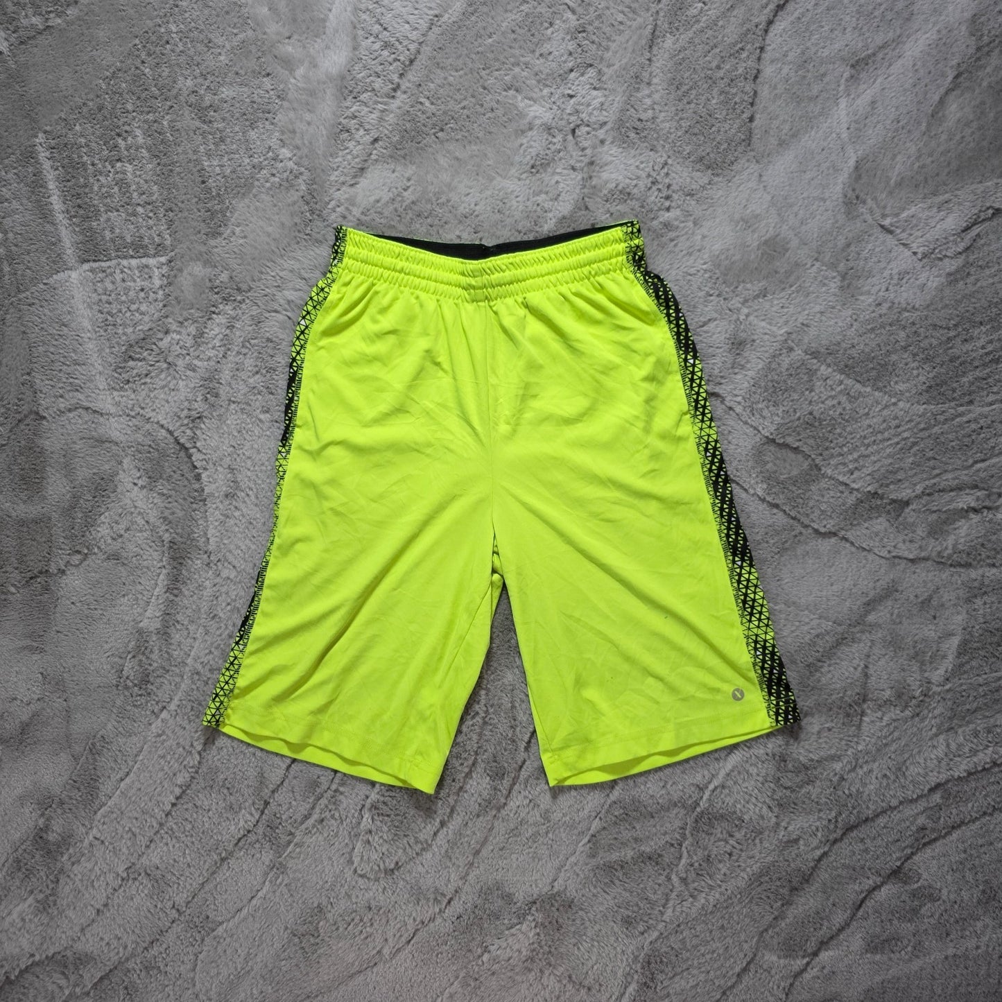 Xersion Quick Dri Neon Yellow Sports Shorts Size L 14/16 Youth W25 Polyester