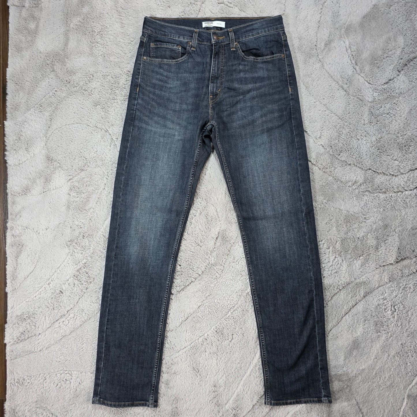 Levi’s Signature Jeans Men’s W32 L34 Dark Blue Regular Fit Denim