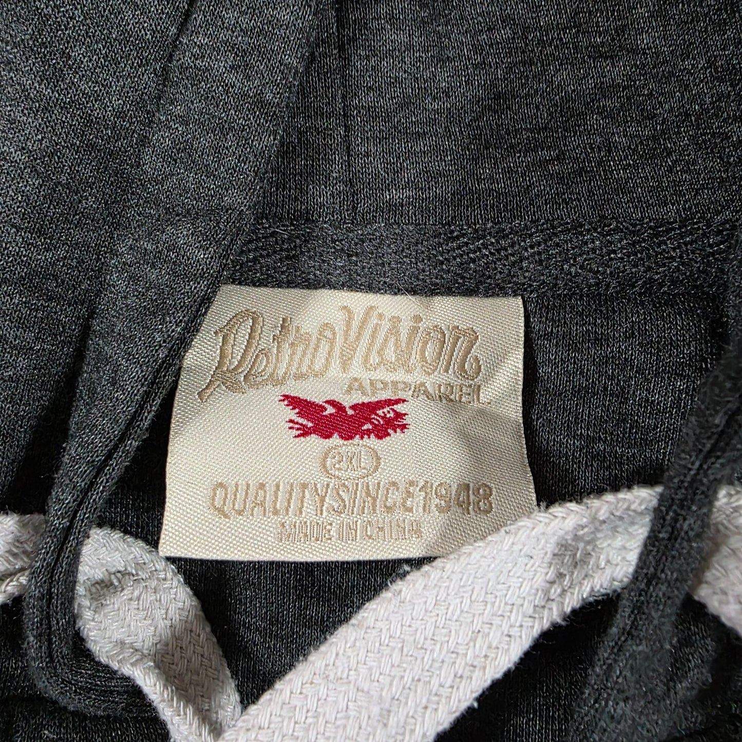 Retro Vision Wisconsin Dells Grey Hoodie Men’s Size 2XL Lace Up Vintage Style