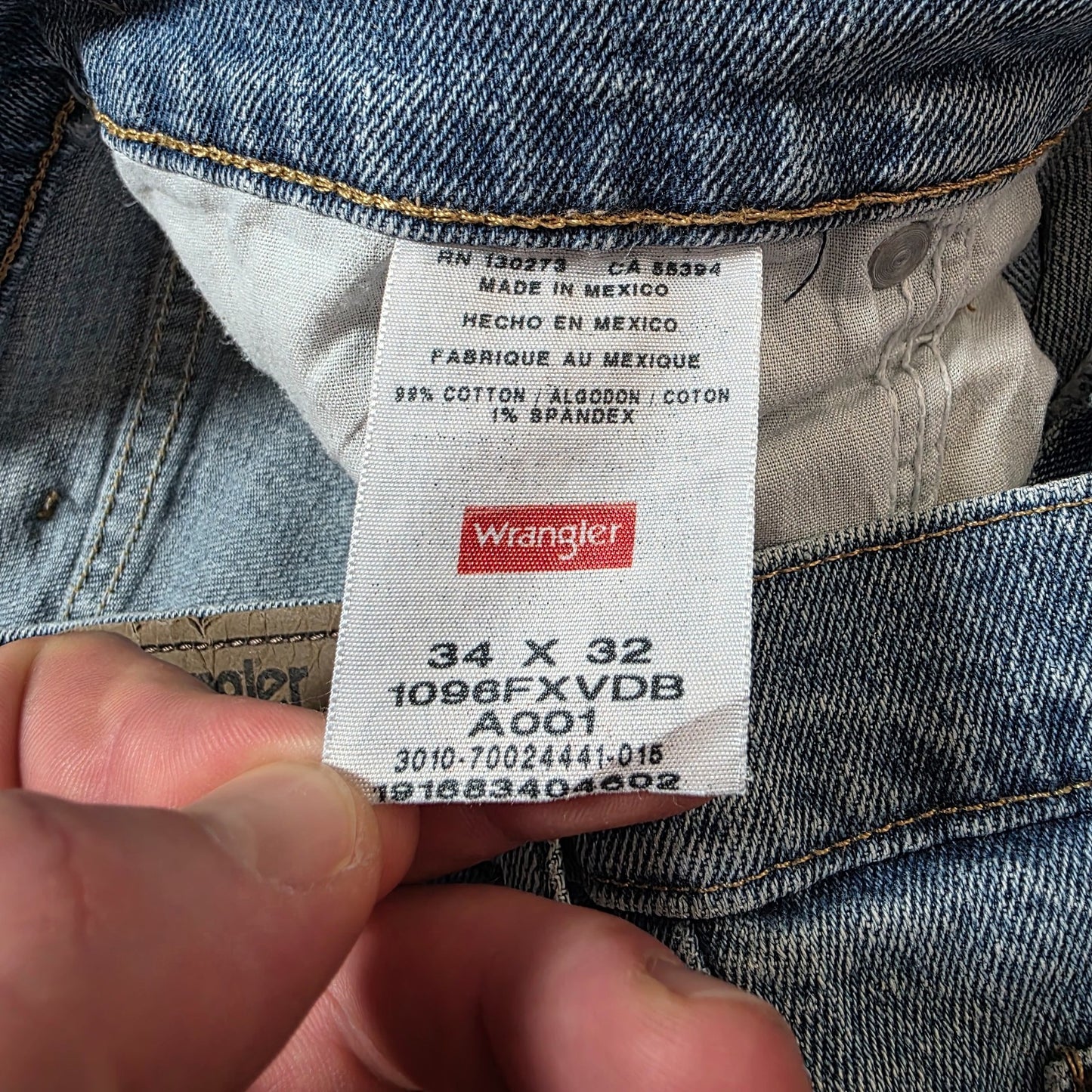 Vintage Wrangler Premium 1096FXVDB Straight Leg Jeans W34 L32 Made in Mexico