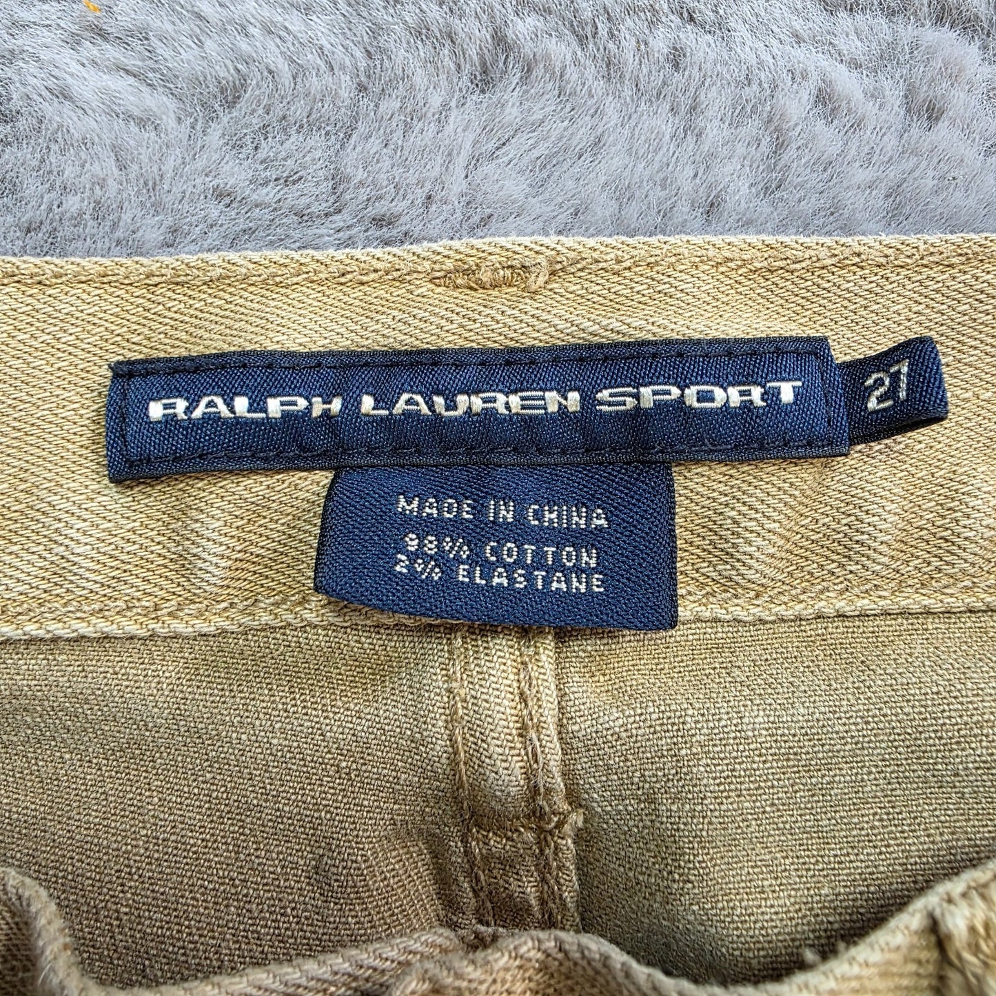 Ralph Lauren Sport Women's Skinny Jeans W27 Beige Stretch Denim Mid Rise 30L