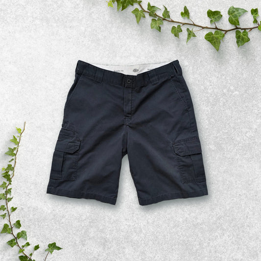 Dickies Cargo Shorts Black W36 Regular Fit Utility Pockets Workwear Cotton