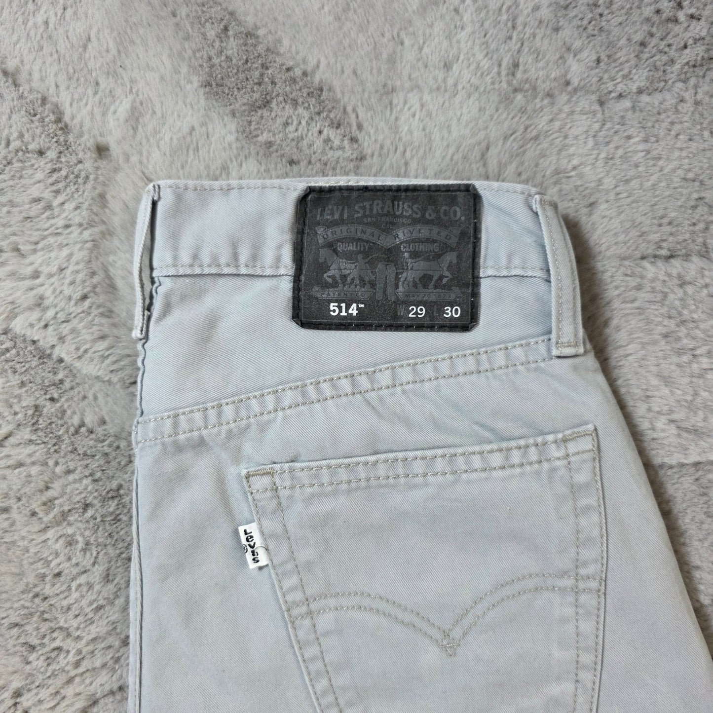 Levi's 514 Slim Straight Light Blue Chino Style Jeans W29 L30 White Tab