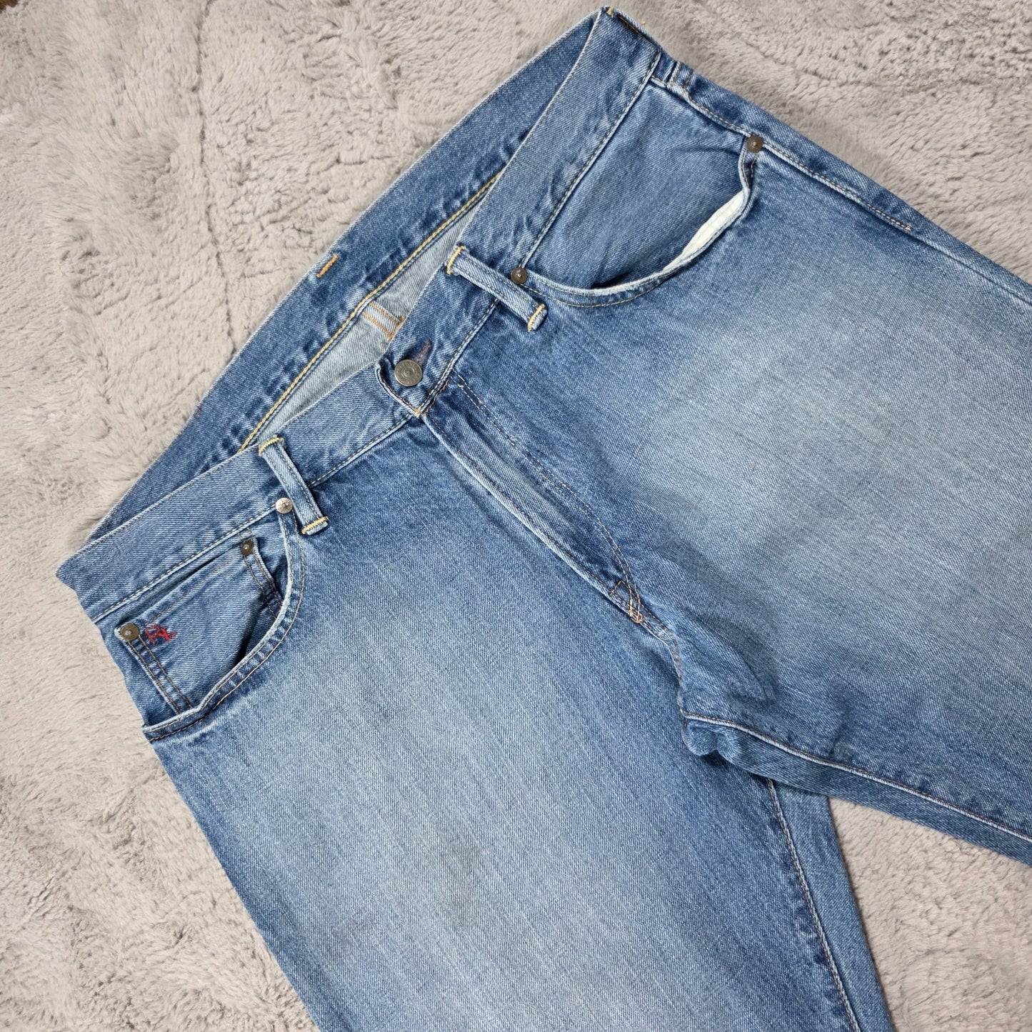 Polo Ralph Lauren Classic 867 Blue Straight Jeans W36 L34 Men’s USA Fabric