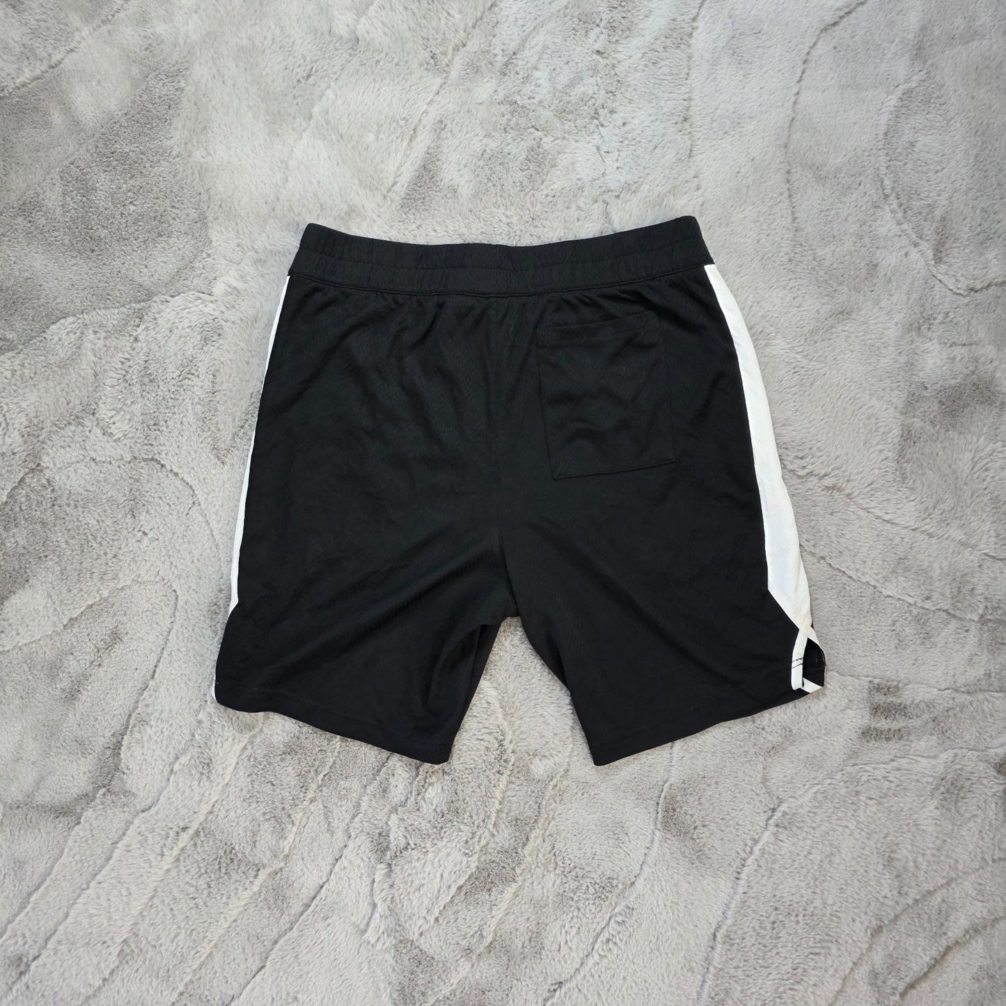 Adidas Golf Sports Shorts Black White Side Stripe Size L W33 Polyester Egypt