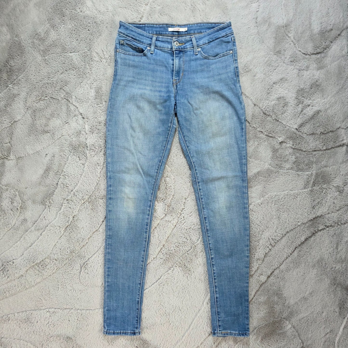 Levi’s 711 Skinny Jeans W28 L32 Light Wash Women’s Mid Rise Stretch Denim