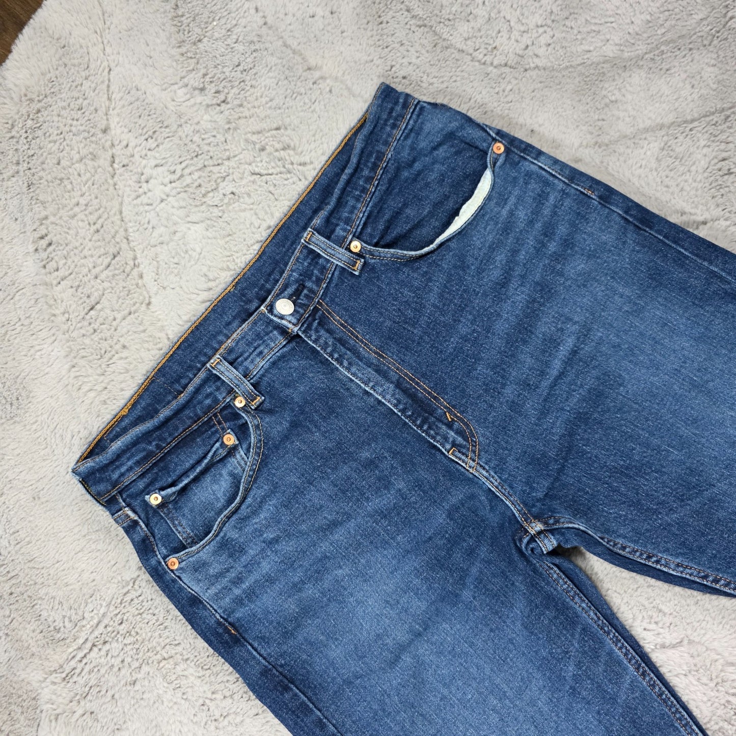 Levi’s 505 men’s straight blue jeans W36 L32 classic mid-rise regular fit