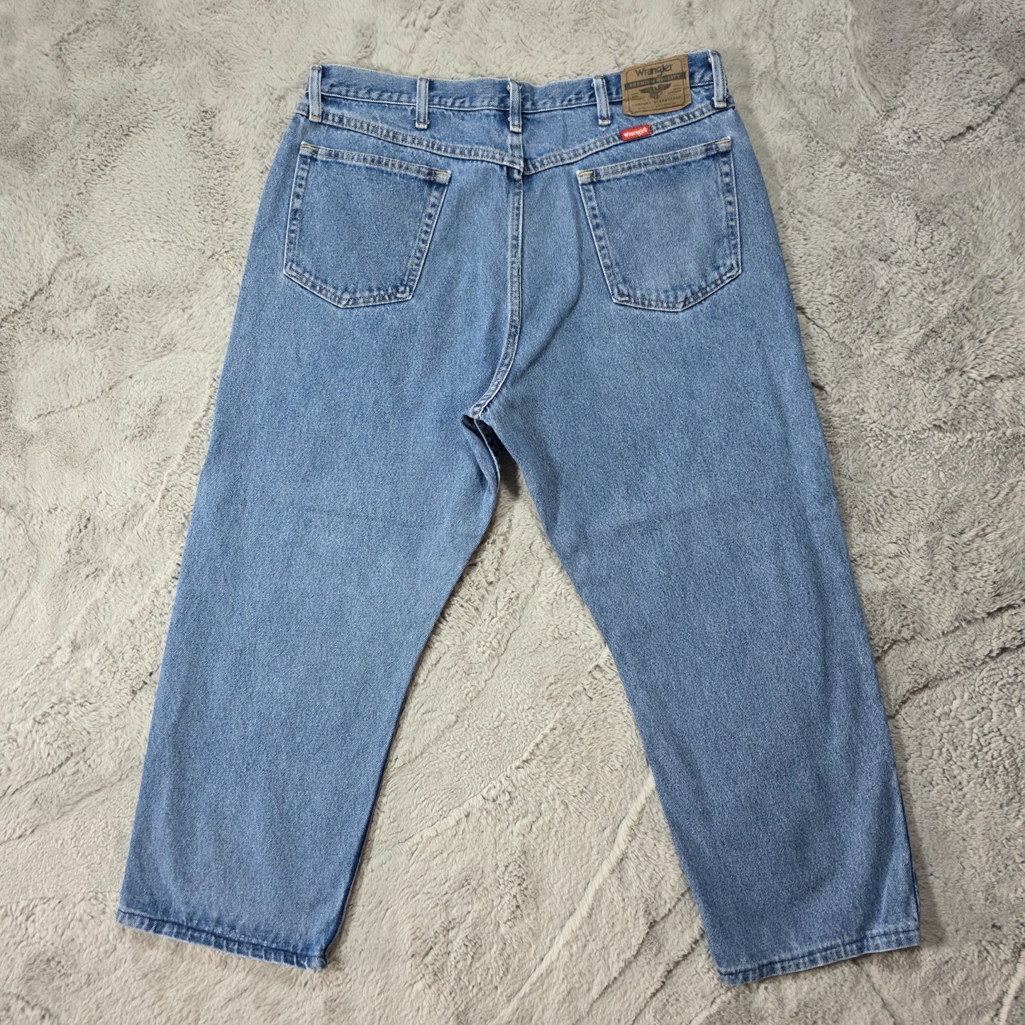 Wrangler 97601DR Relaxed Fit Blue Denim Jeans Men’s W36 L26 (Adjusted)