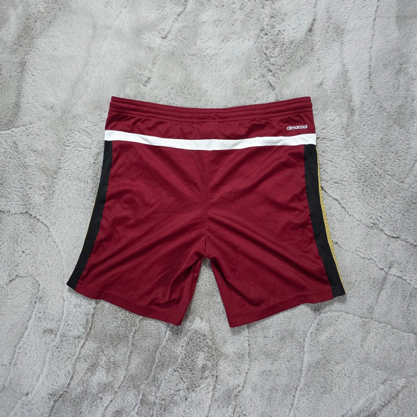 Adidas ClimaCool Shorts W28 Red Black Gold Trim Drawstring Sports Gym M 11β12Y