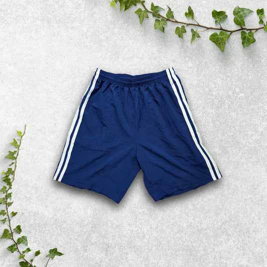 Adidas Climalite Navy Sports Shorts Youth L 13-14Y W24 Gym Training Logo