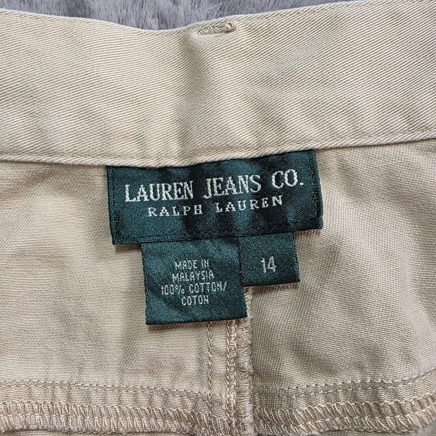 Lauren Ralph Lauren Cream Cropped Jeans W35 US 14 UK 18 Plus Size 3/4 Trousers