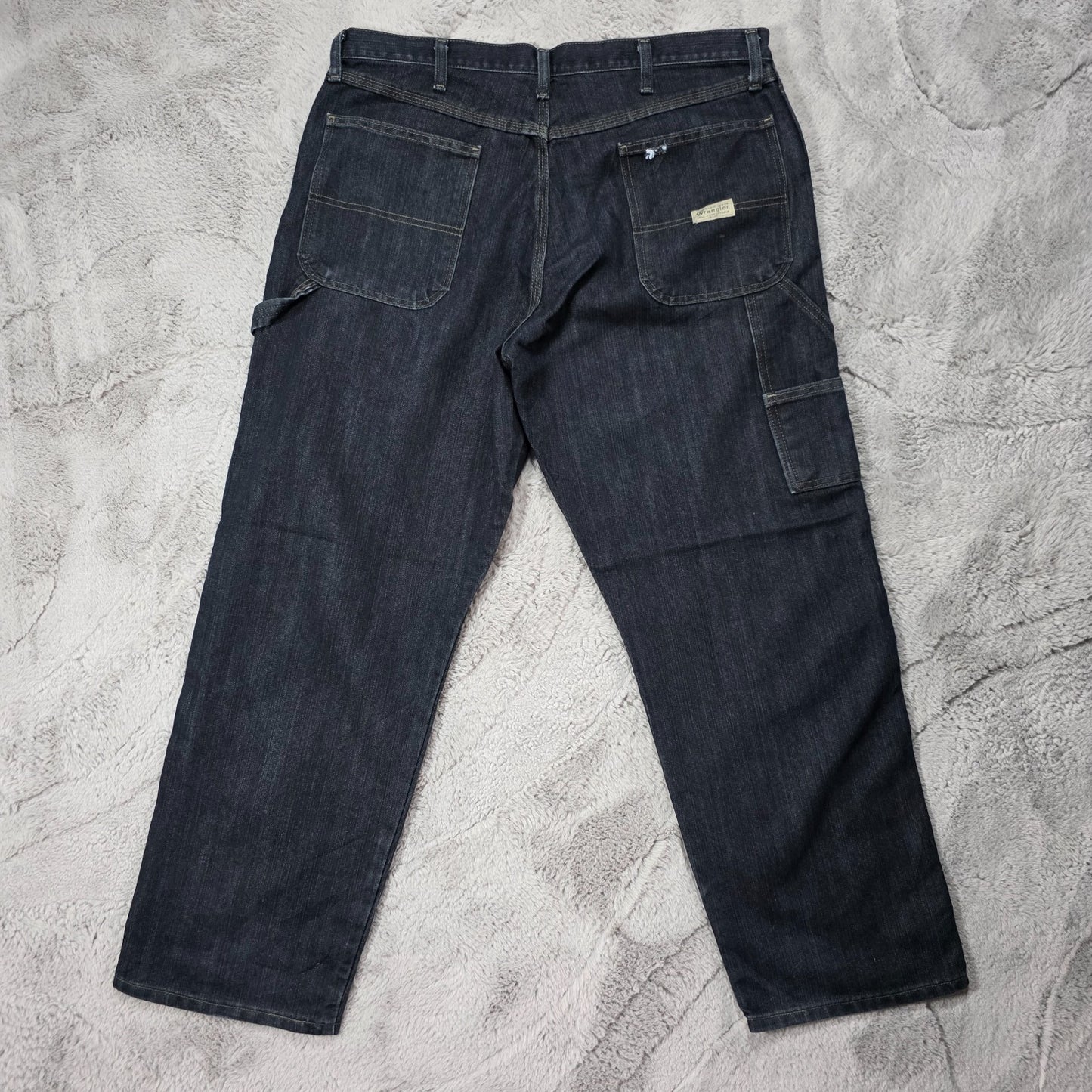 Wrangler Carpenter Jeans 94SE0KB Blue Straight Fit W36 L30 Made in Nicaragua