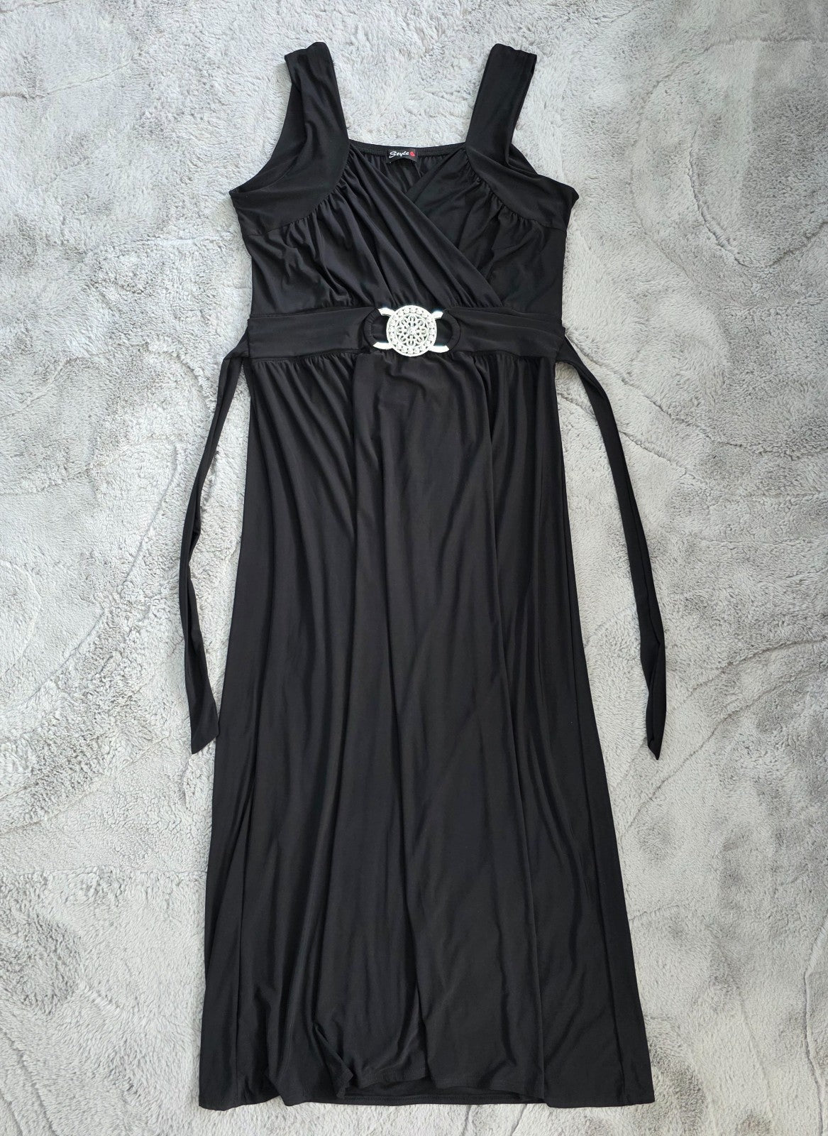 Style Maxi Dress Women’s Black Sleeveless Summer Size 20–22 (UK 10–12 Fit)