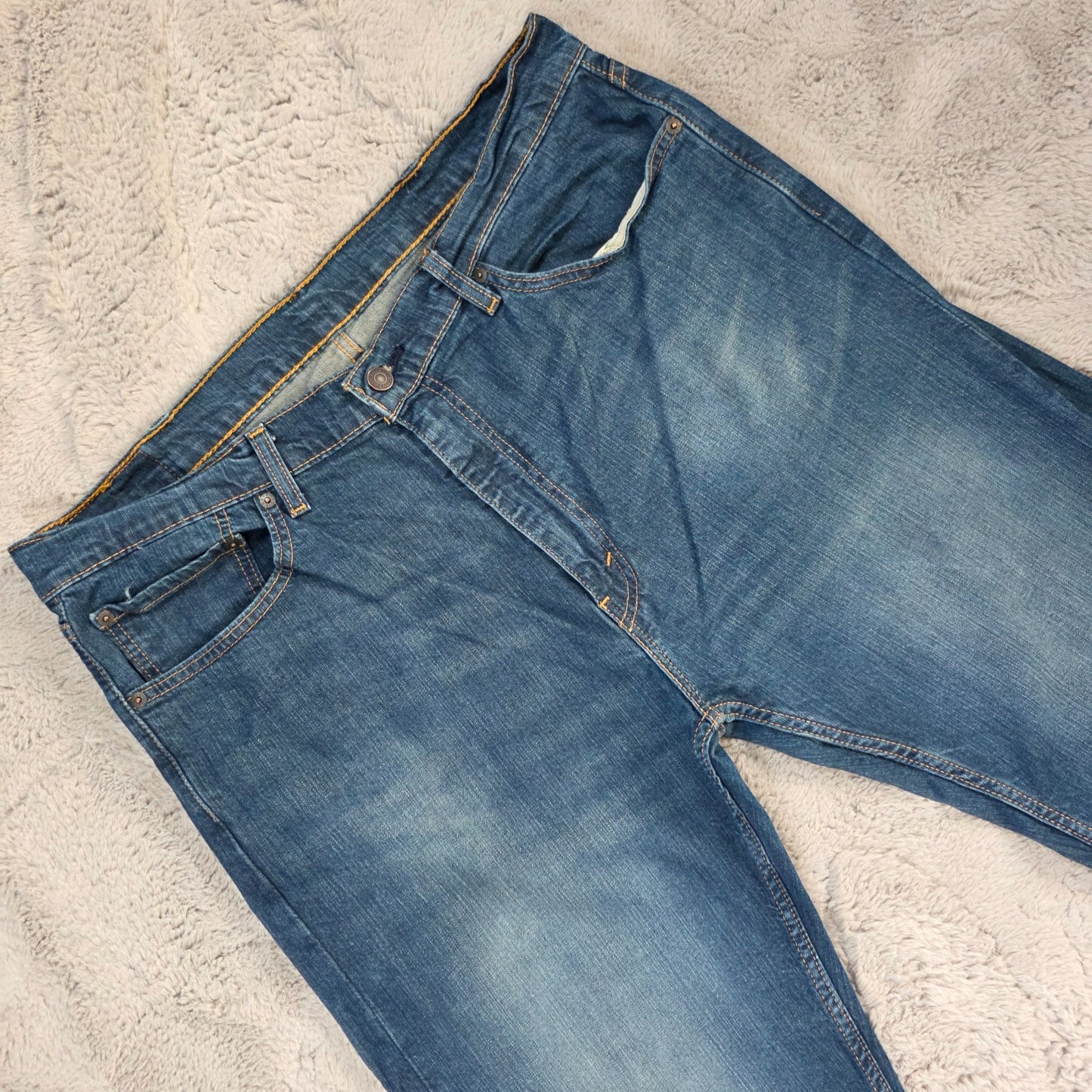 Levi’s 505 men’s straight blue jeans W38 L32 classic fit stretch denim