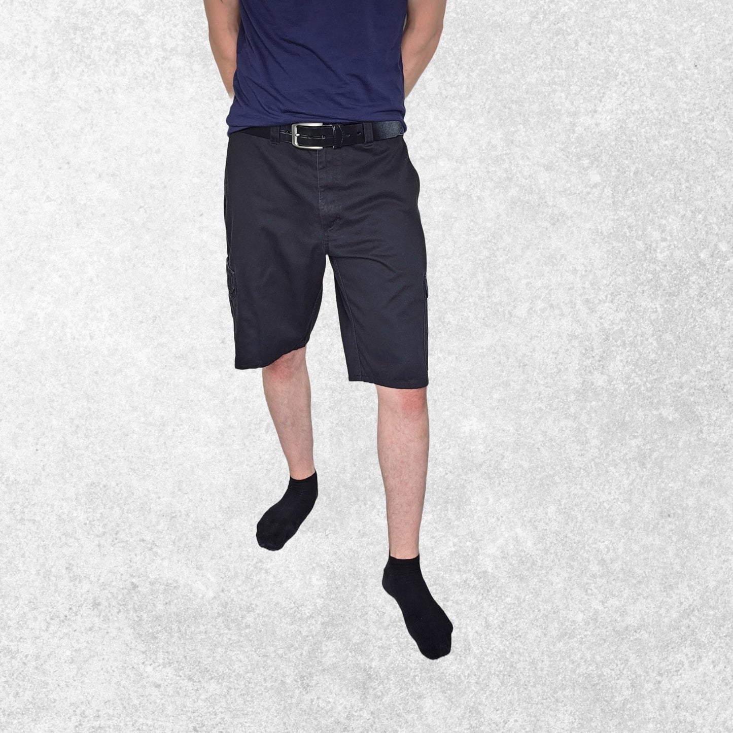 Dickies Black Cargo Shorts W38 Utility Workwear Style Inseam 12β Poly Cotton