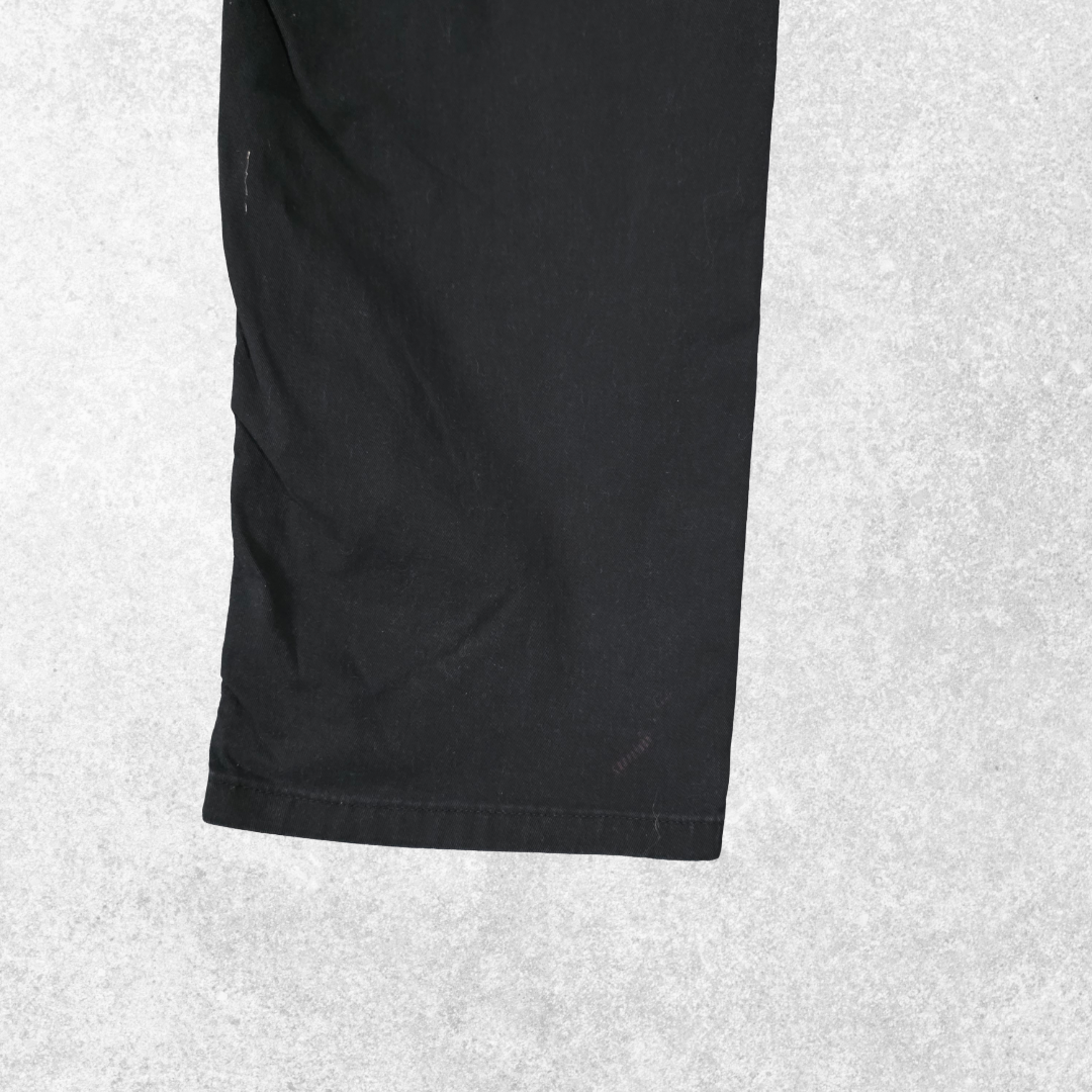 Wrangler Cargo Trousers W30 L30 Black Relaxed Fit Stretch Cotton Men’s