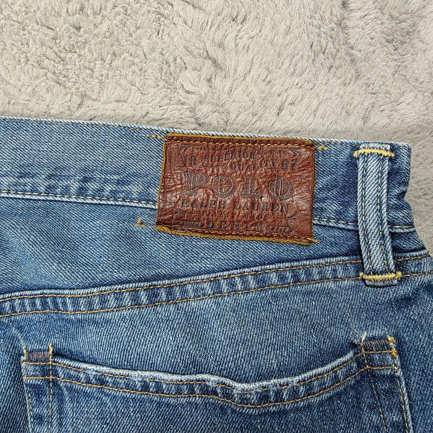 Polo Ralph Lauren Classic 867 Blue Straight Jeans W36 L34 Men’s USA Fabric
