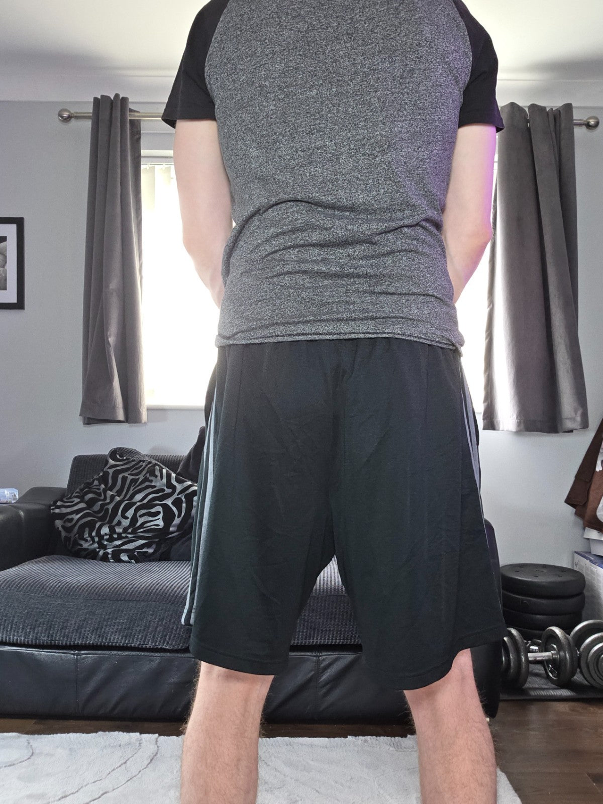 Champion Duofold Black Sports Shorts XXL W38 Polyester Gym Running Activewear