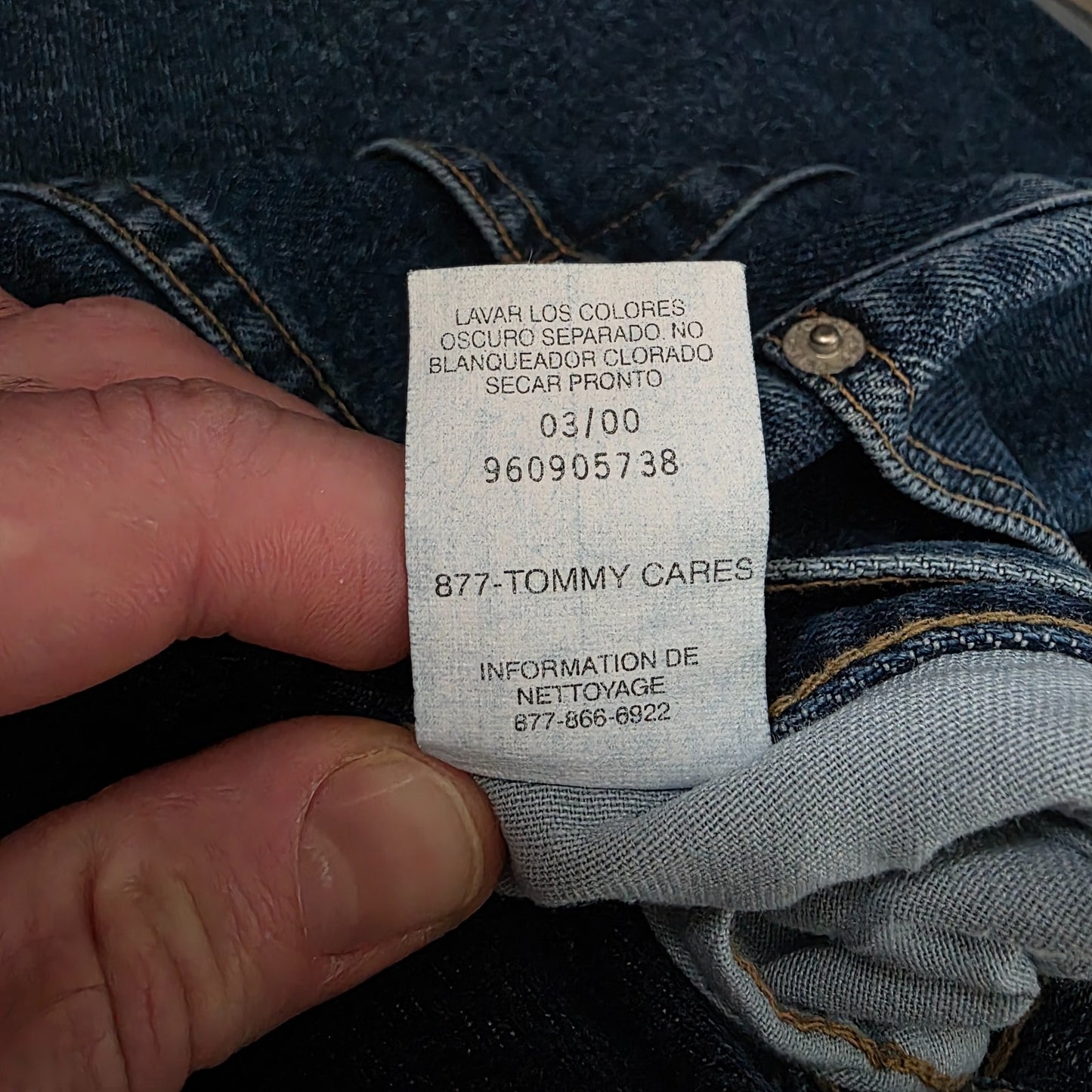 Tommy Hilfiger Relaxed Fit Blue Denim Jeans W34 L30 Made in Mexico US Components