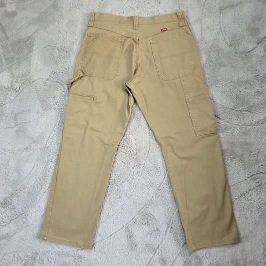 Wrangler carpenter trousers beige W32 L30 men’s straight leg 99% cotton 1% spand