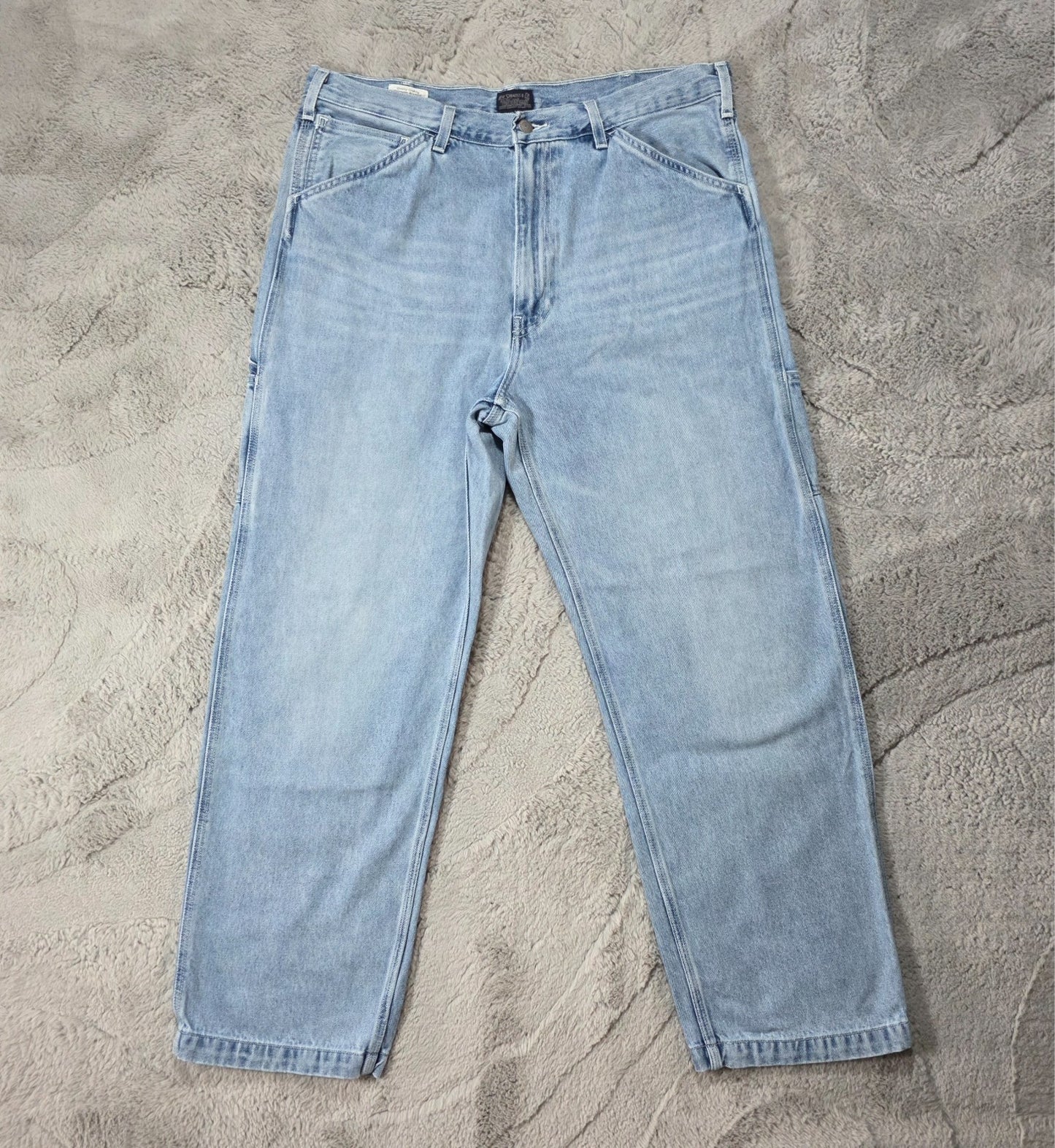 Levi’s carpenter jeans light blue W38 L32 men’s straight leg 77% cotton 23% hemp