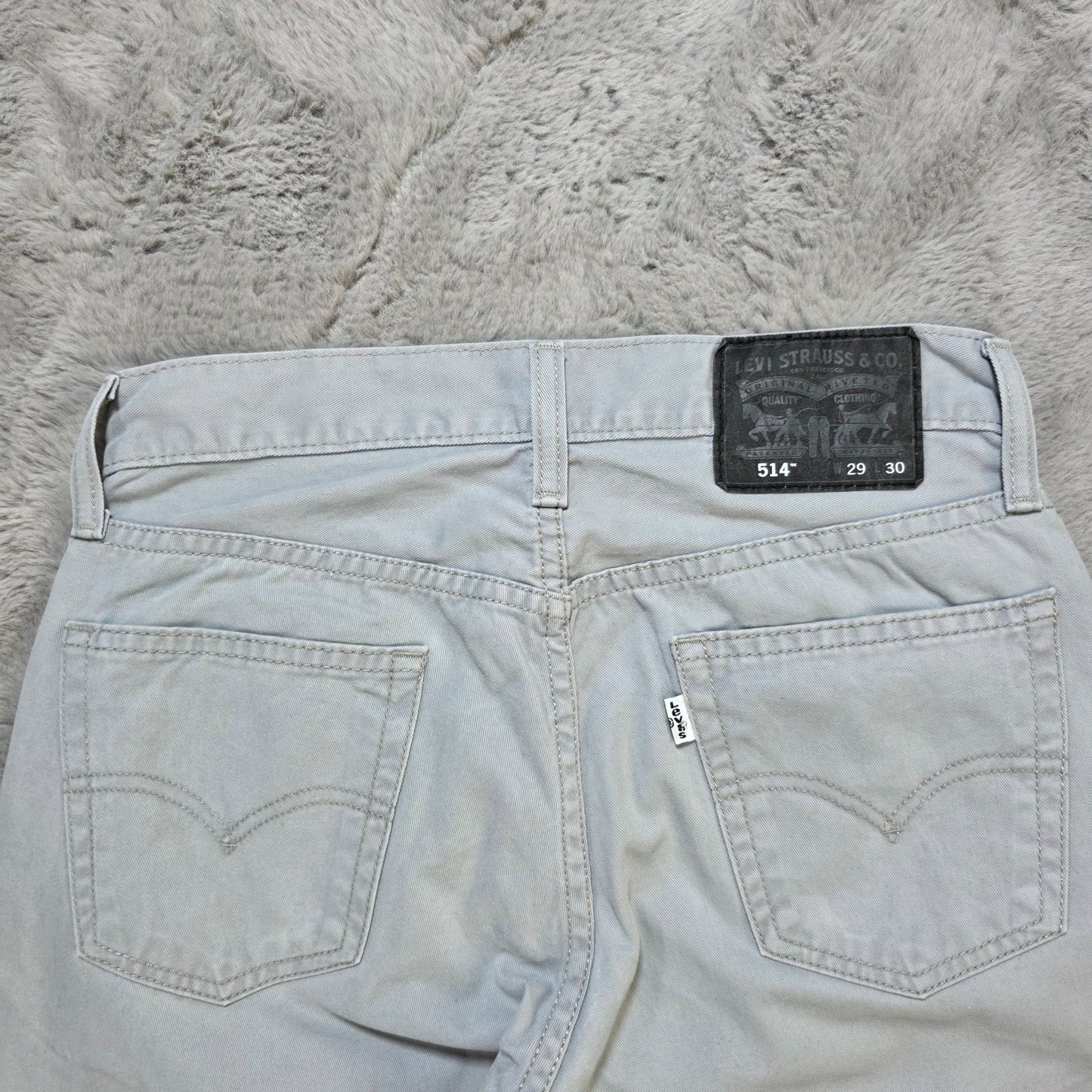 Levi's 514 Slim Straight Light Blue Chino Style Jeans W29 L30 White Tab