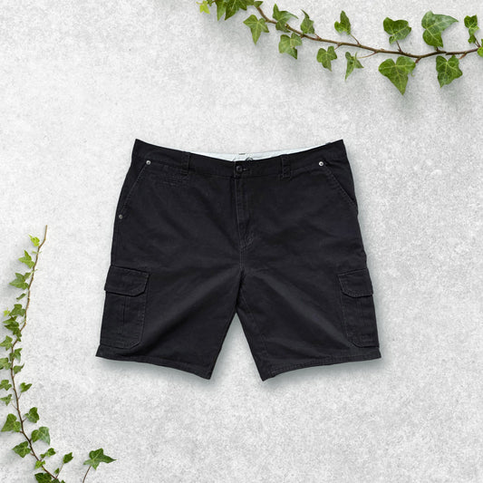 Dickies Cargo Shorts Black W38 Regular Fit 100% Cotton Workwear Style