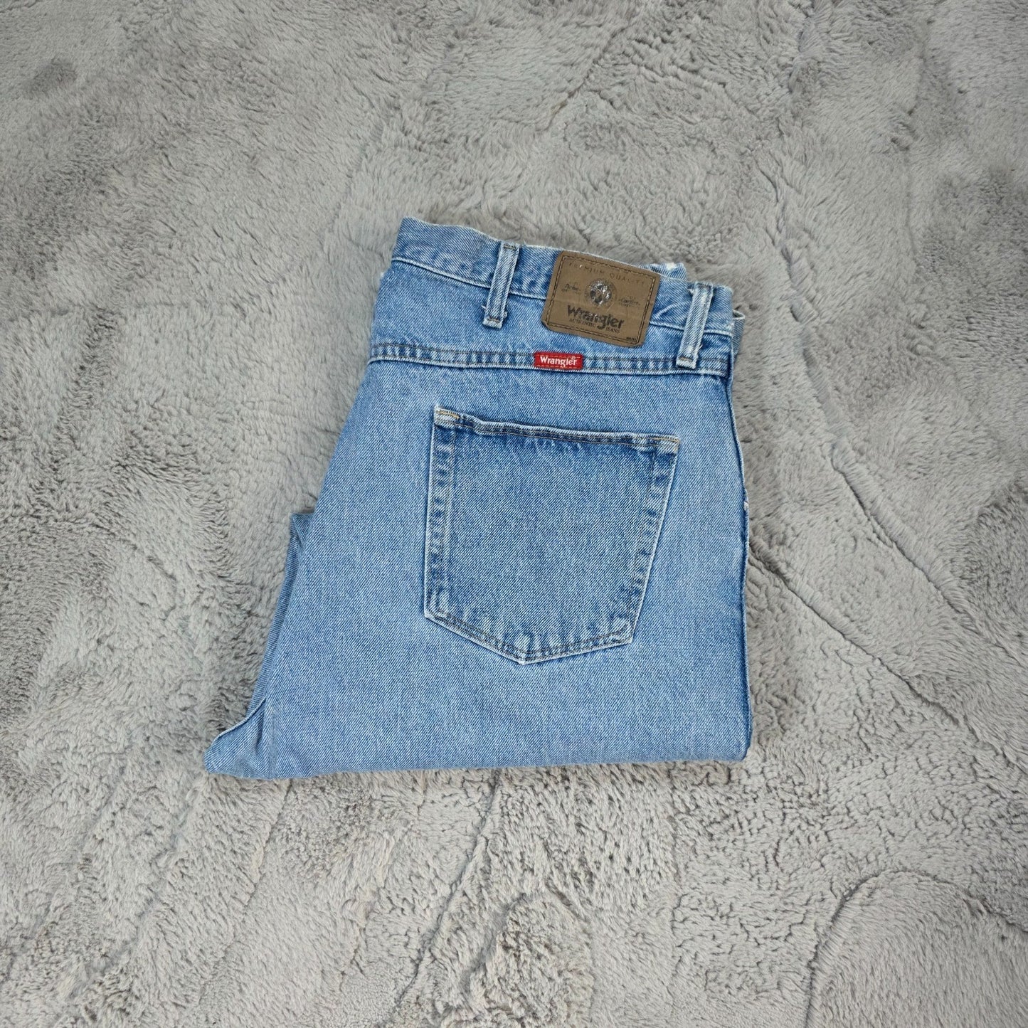 Wrangler Regular Fit Straight Leg Blue Jeans W40 L30 β Made in Mexico US Fabric