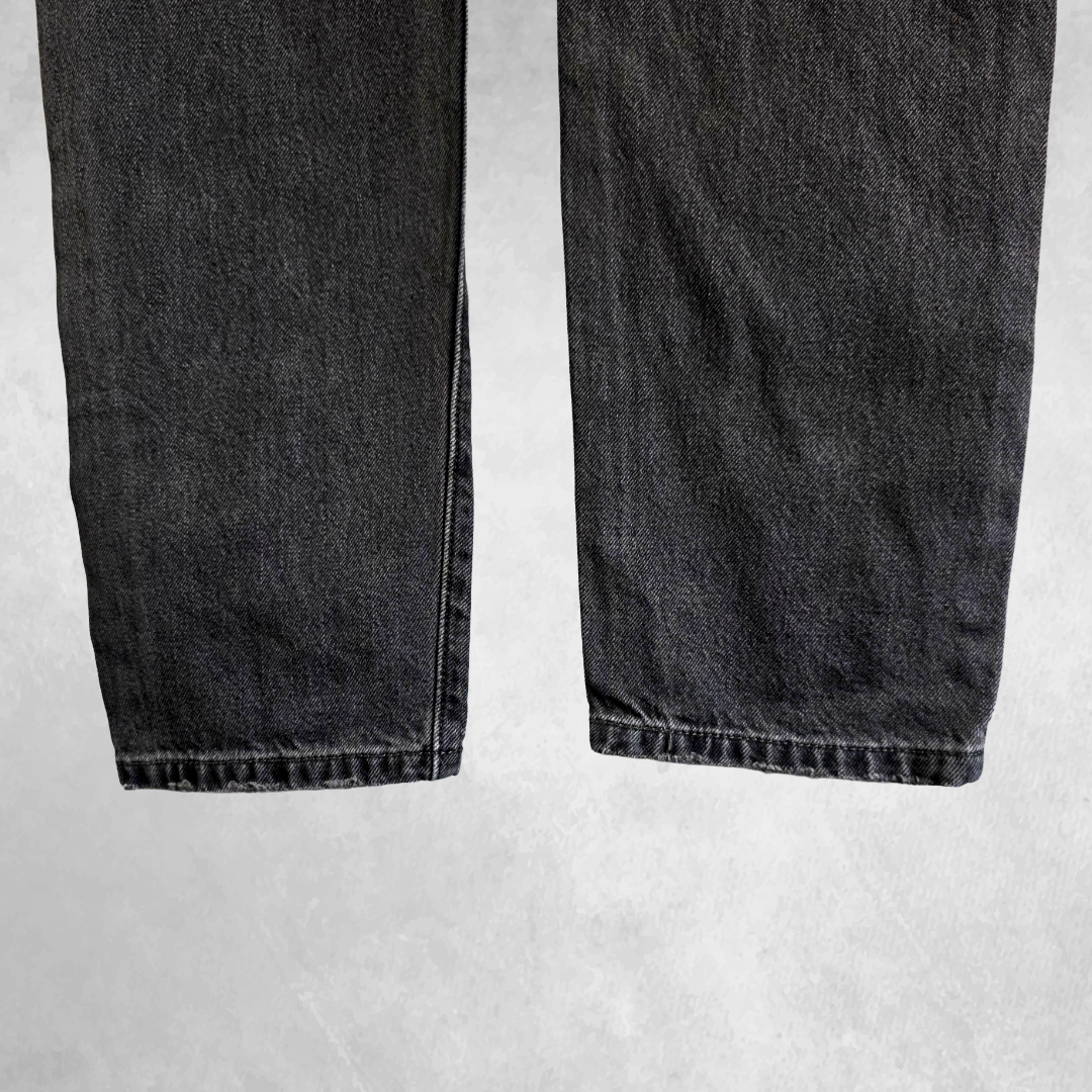 Levi’s 501 S Jeans Women’s W30 L28 Black Straight Leg Distressed Button Fly