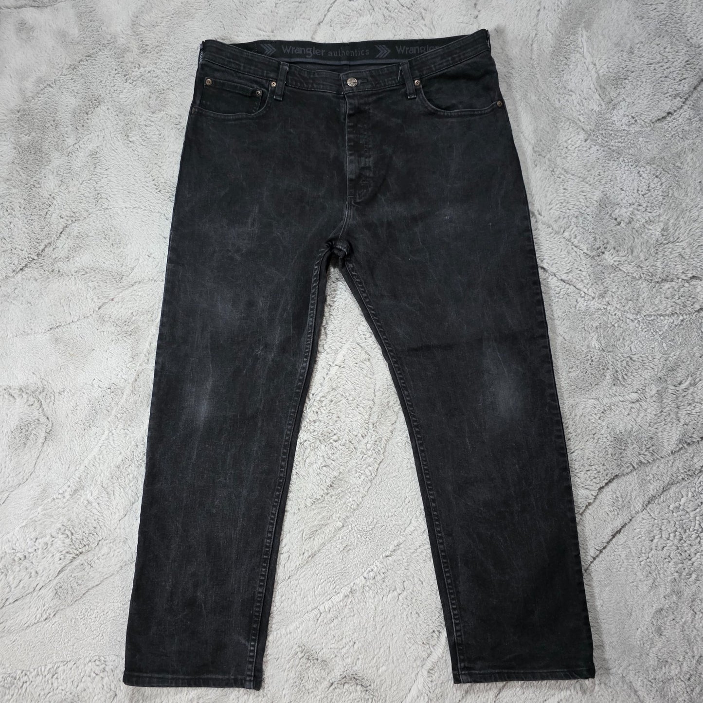 Wrangler ZM1CSCB Men's Straight Leg Jeans - Black - W38 L29