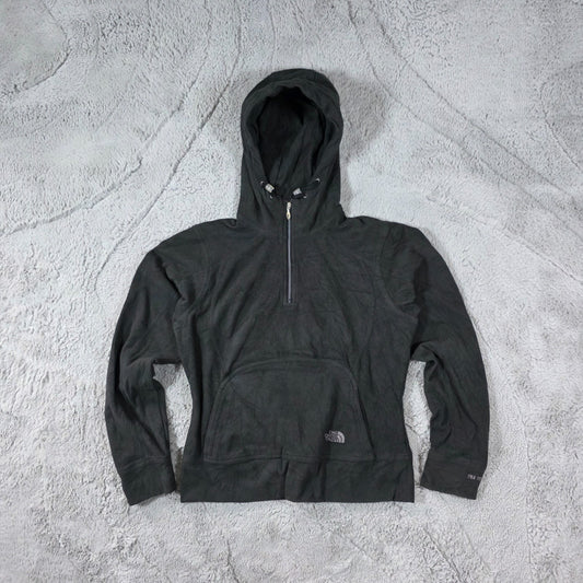 The North Face TKA 100 Black Fleece Hoodie Women’s Size S Half Zip Pullover