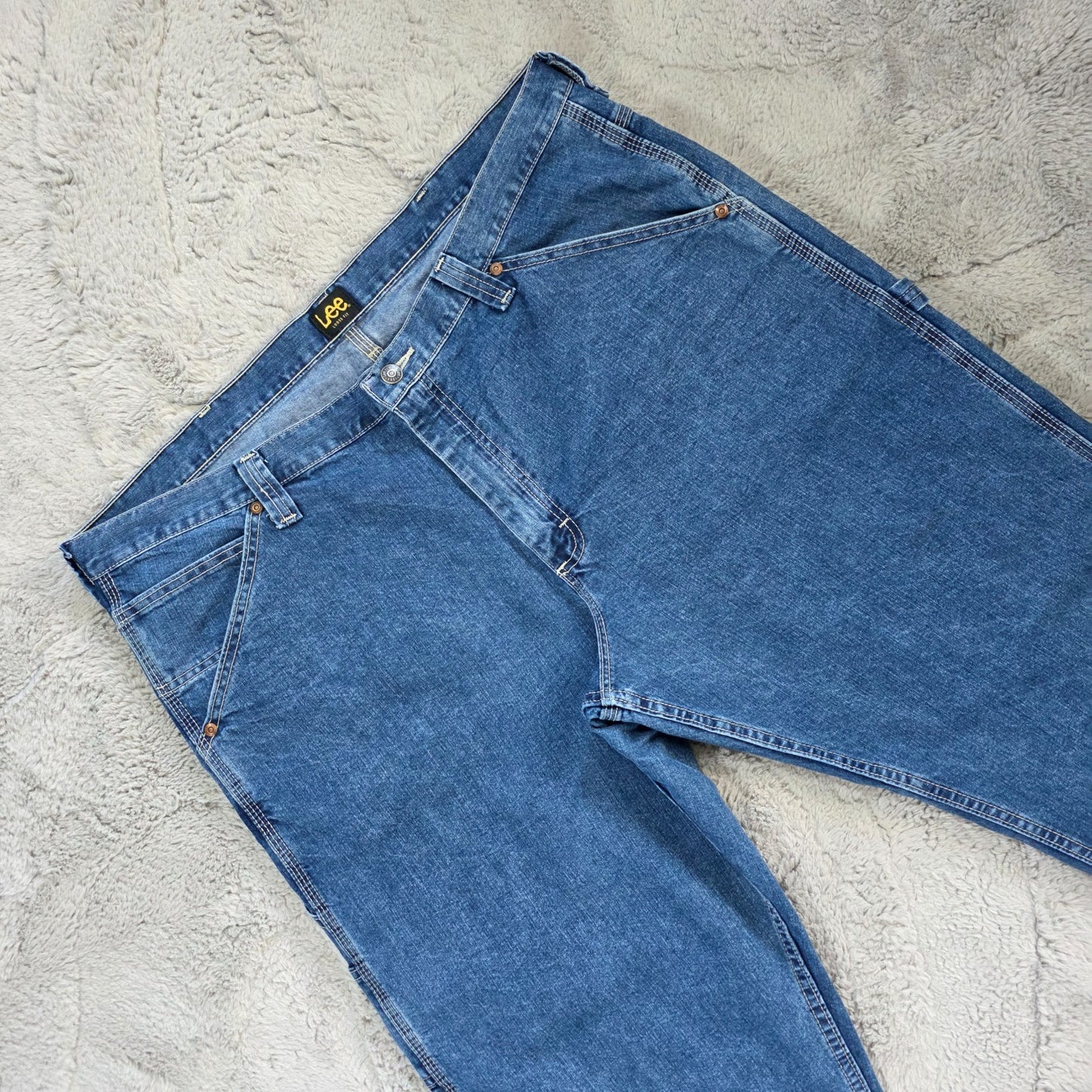 Lee Carpenter Jeans Blue W40 L32 Relaxed Fit Straight Leg Mexico