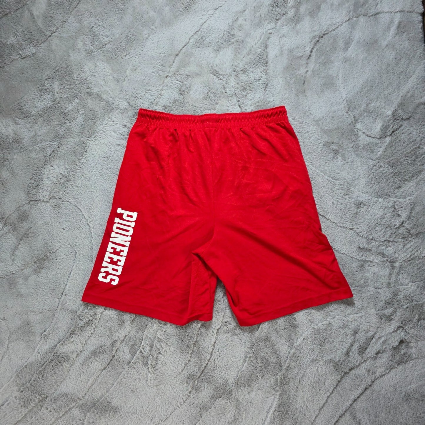 Champion Pioneers Red Mesh Sports Shorts W30 Vintage Style Basketball Gym