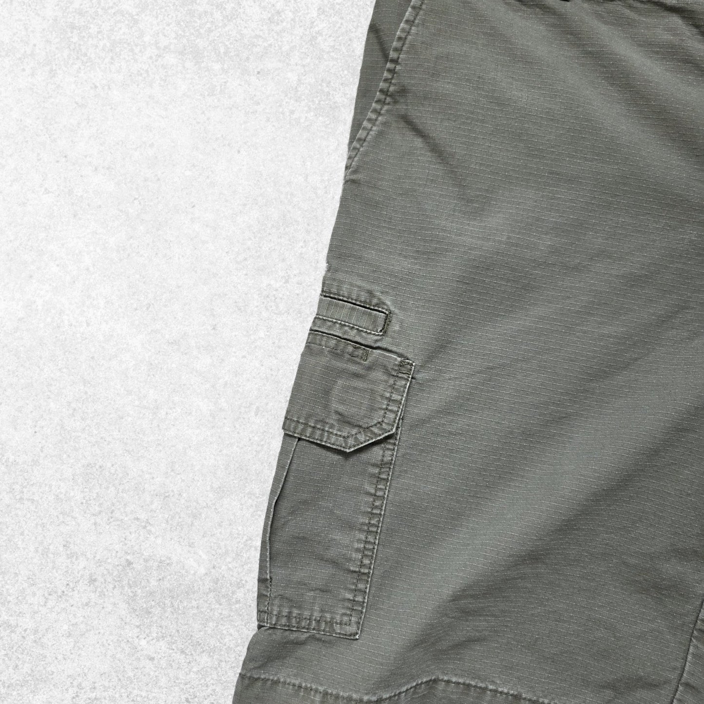 Dickies Relaxed Fit Cargo Shorts Olive Green W38 Cotton Ripstop Utility Pockets