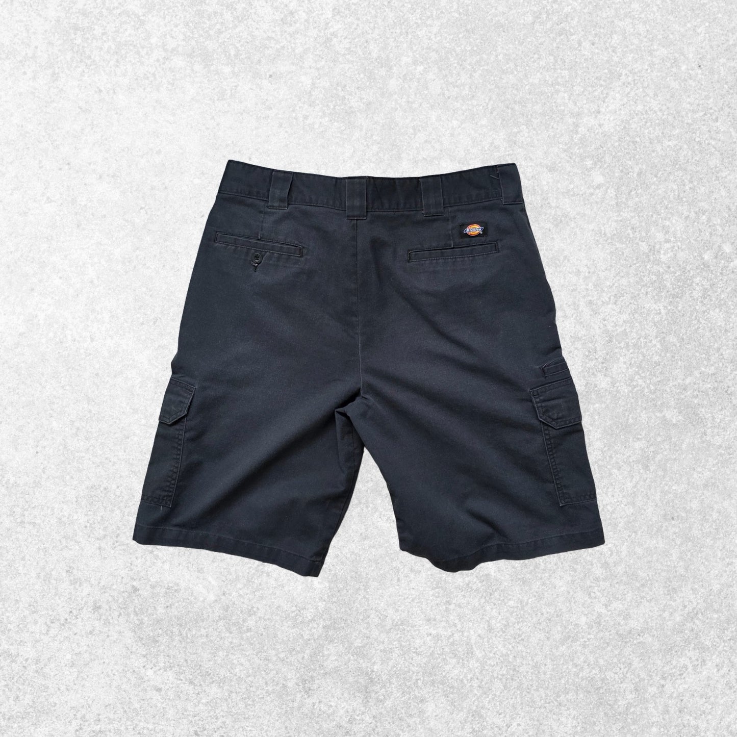Dickies Cargo Shorts Black W36 Regular Fit Utility Pockets Workwear Cotton
