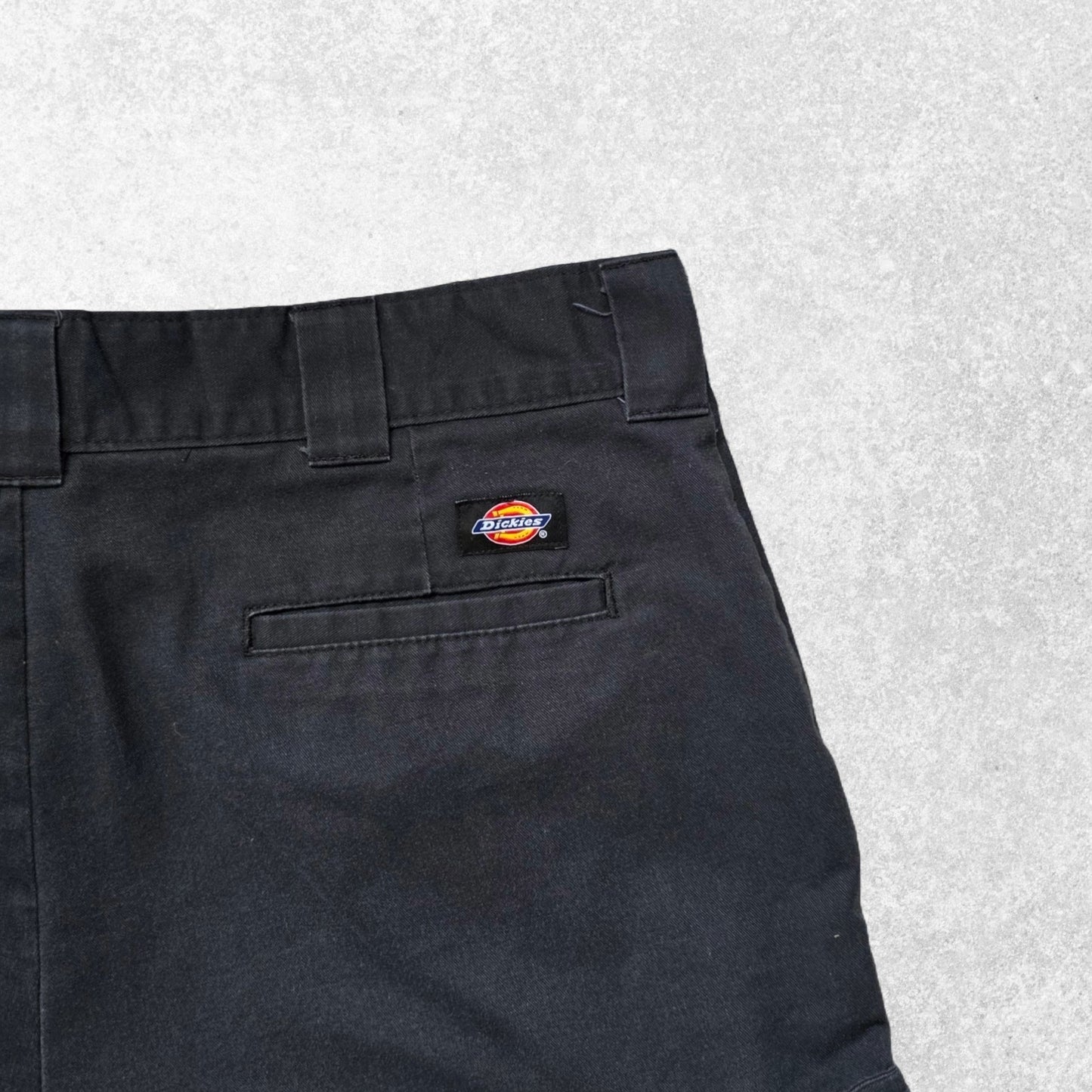 Dickies Cargo Shorts Black W36 Regular Fit Utility Pockets Workwear Cotton