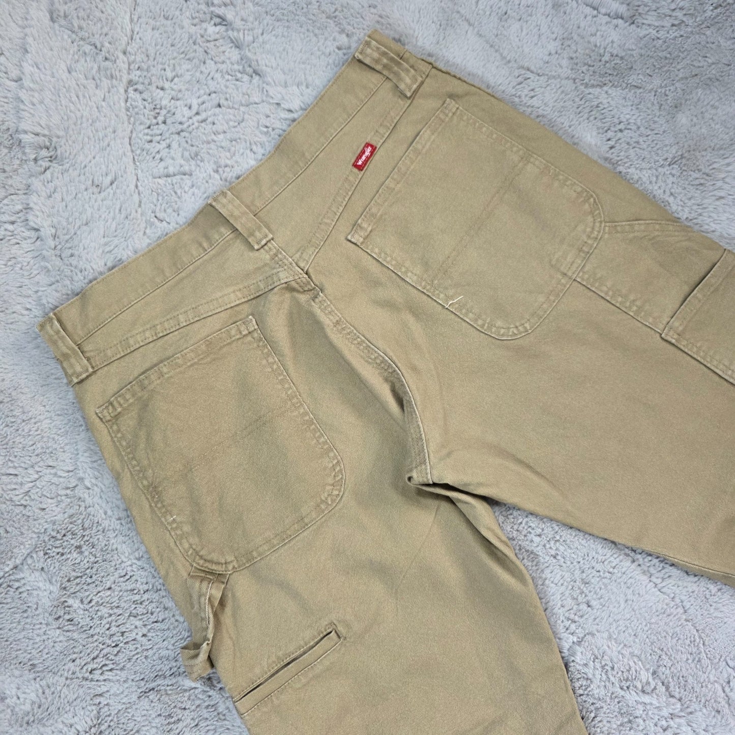 Wrangler carpenter trousers beige W32 L30 men’s straight leg 99% cotton 1% spand