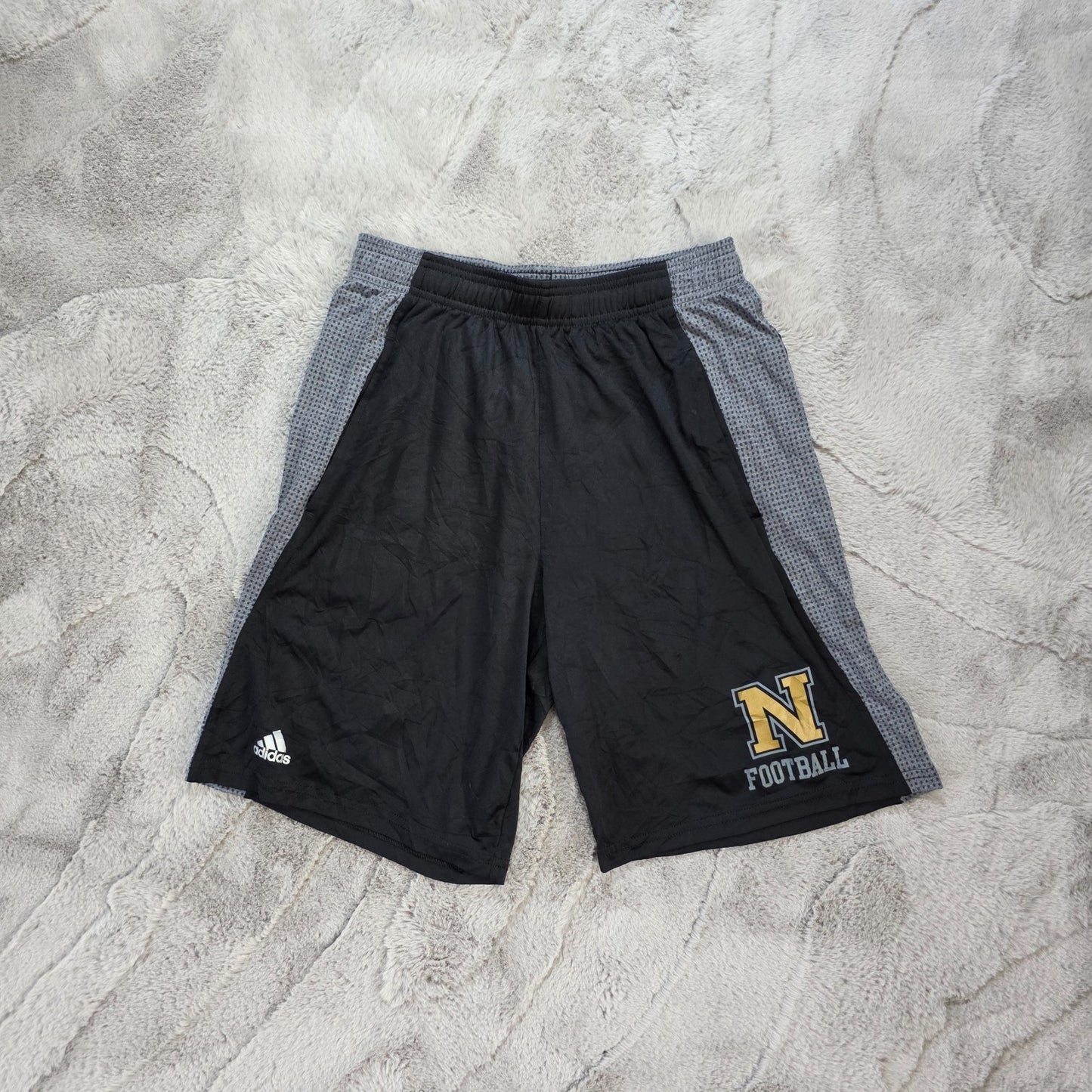 Adidas Climacool Black & Grey "N Football" Shorts Size M W28 Sports Gym Mesh Men
