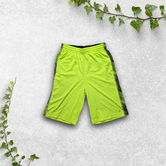 Xersion Quick Dri Neon Yellow Sports Shorts Size L 14/16 Youth W25 Polyester