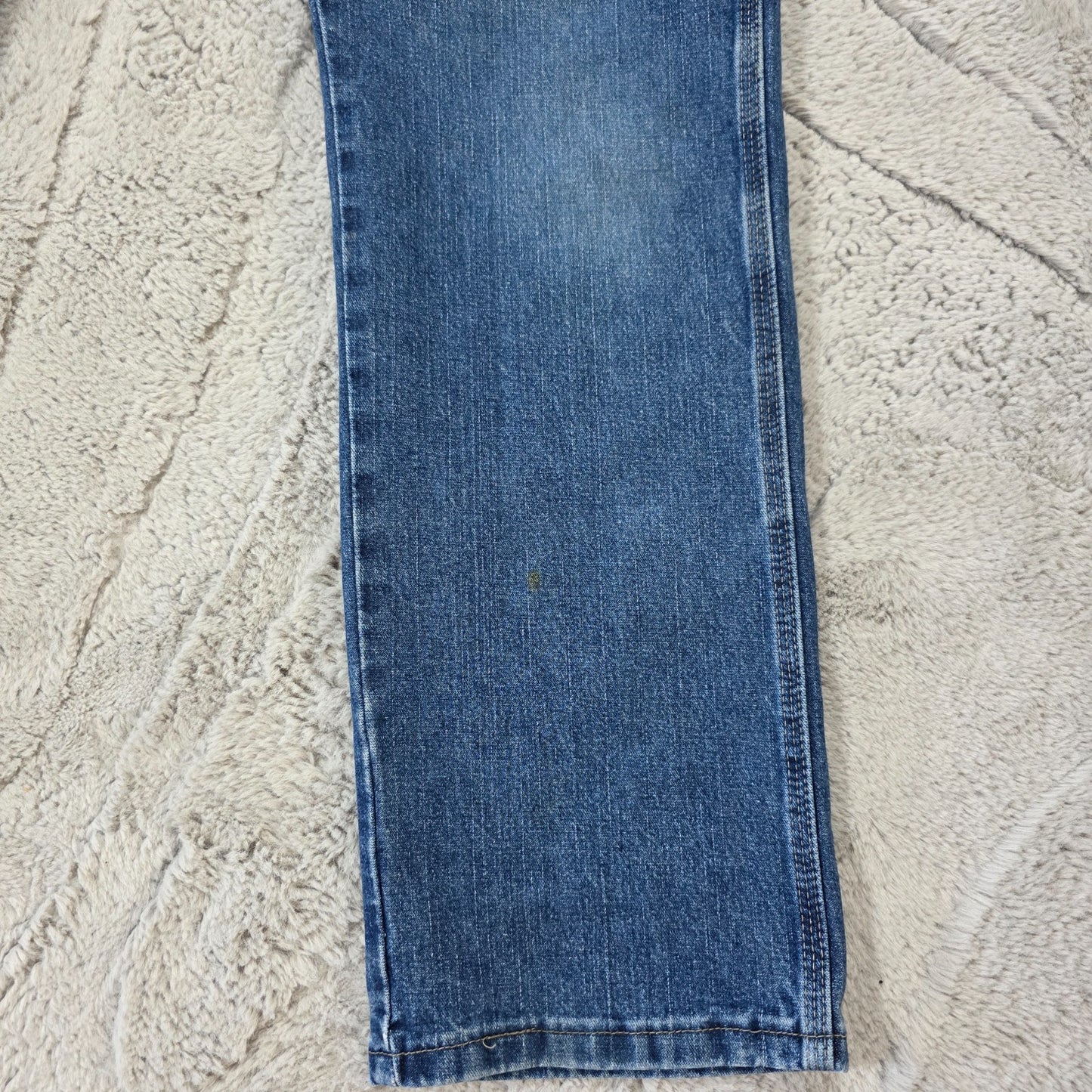 Wrangler carpenter straight leg blue denim jeans W30 L32 made in Mexico workwear